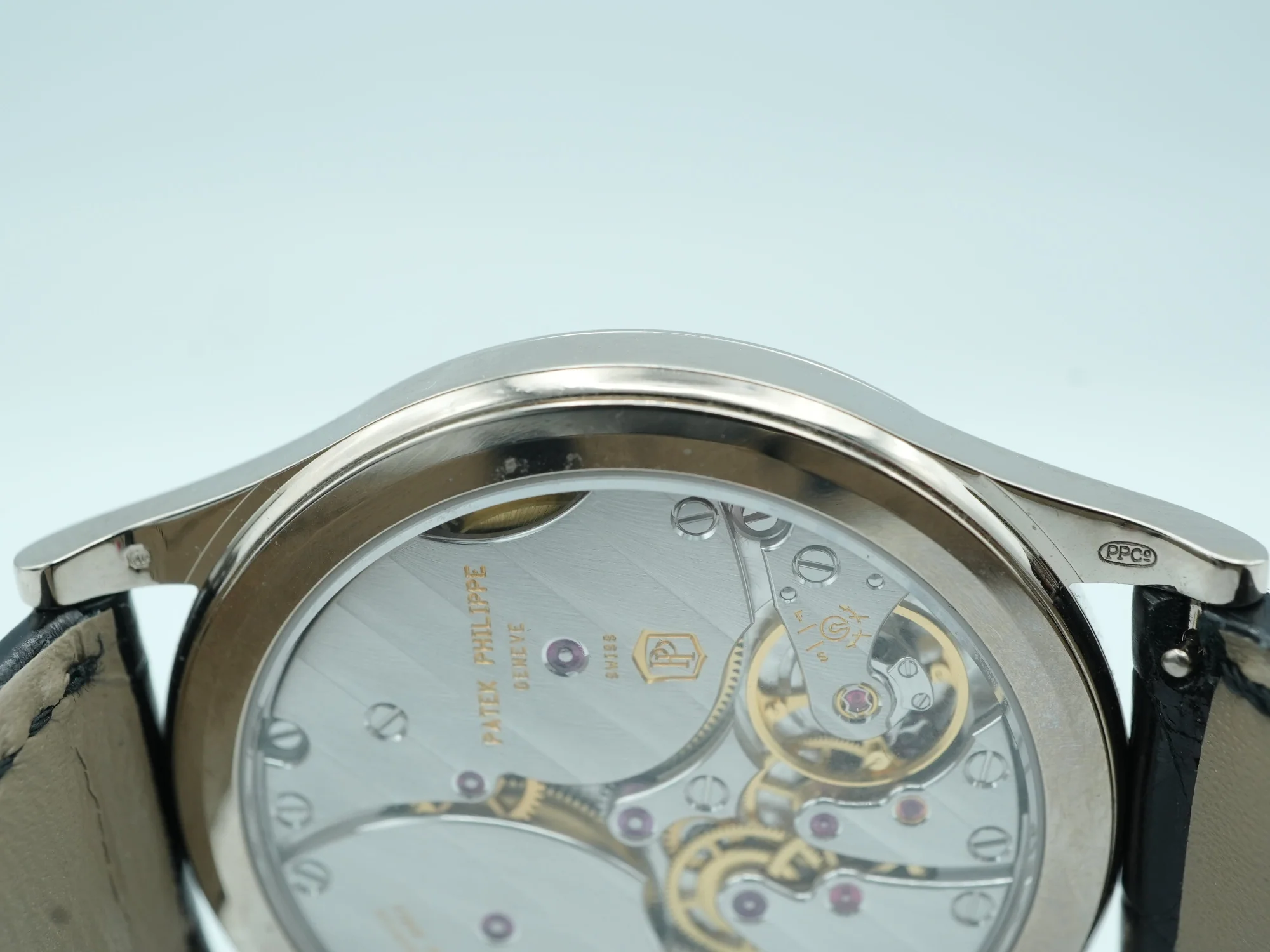 Patek Philippe 6119G-001 Calatrava 18K White Gold Black Dial Black Leather Strap Complete Set 2024 - Image 9