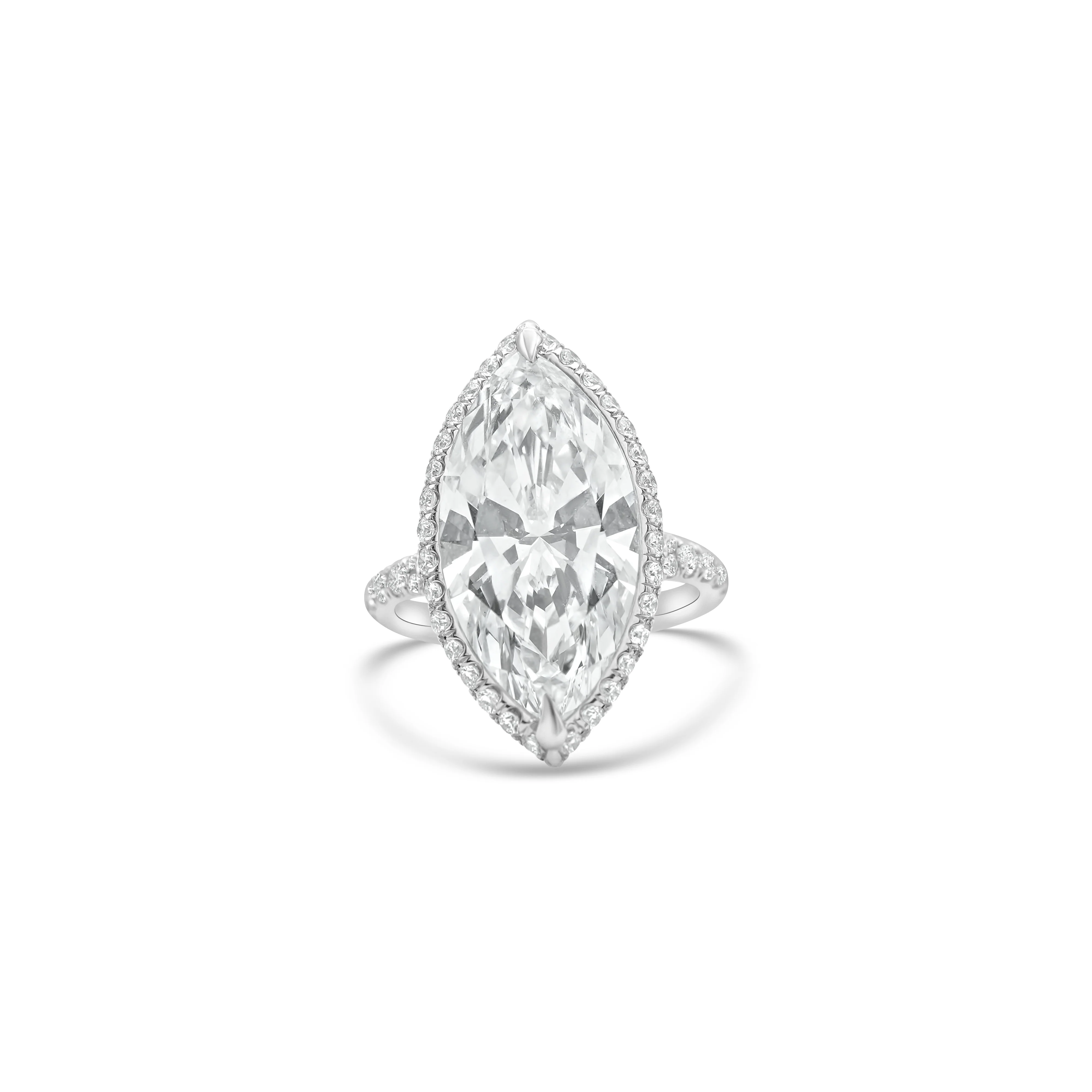 Platinum Marquise-Cut Diamond Engagement Ring 8.28 CT
