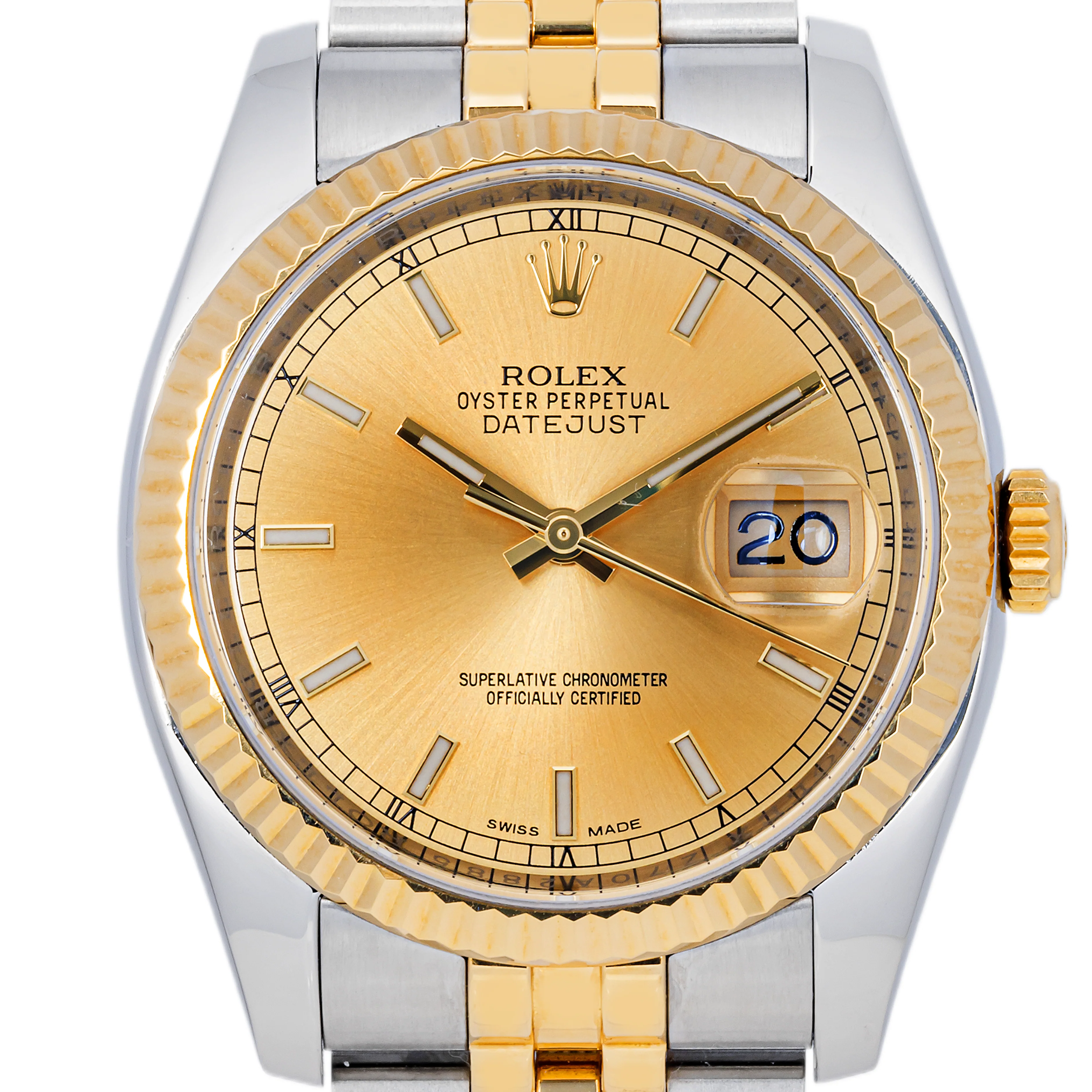 Rolex 116233 Datejust 36mm Champagne Stick Dial Jubilee Bracelet Box and Papers 2016 - Image 3