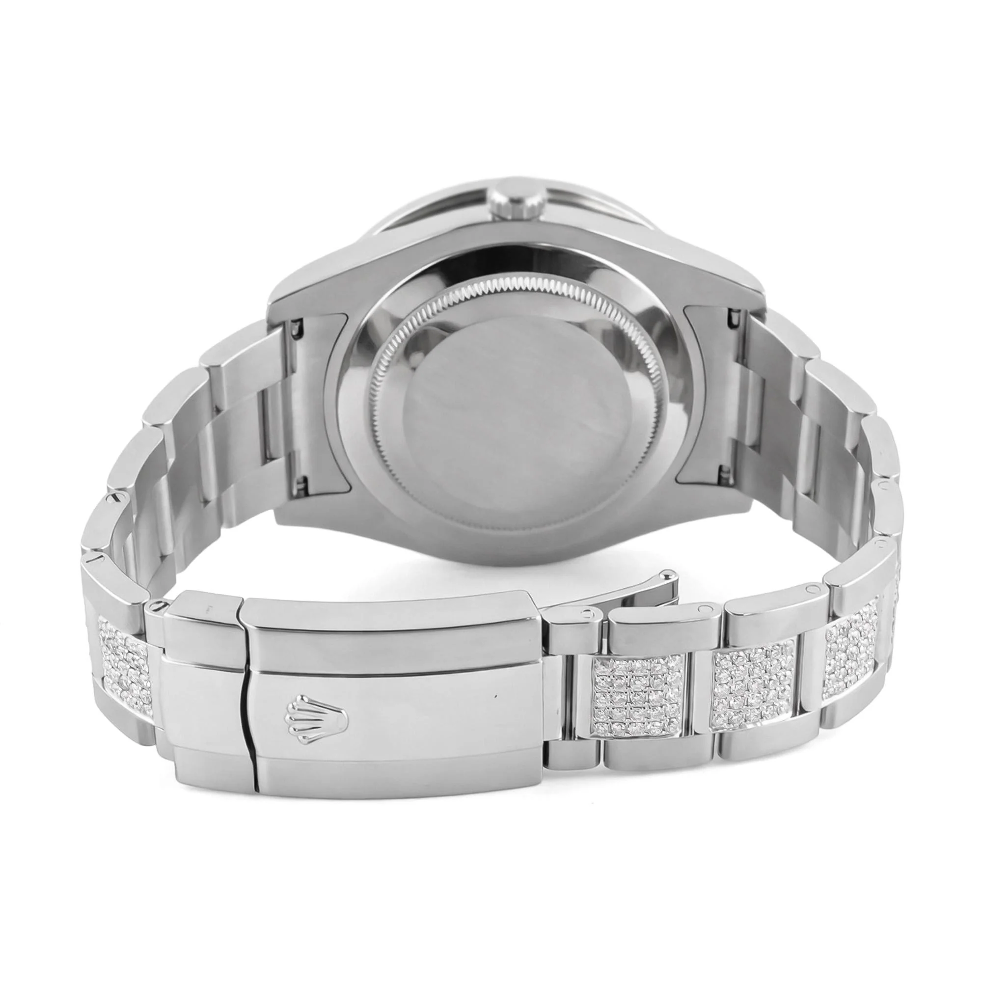 Rolex 116300 Datejust II 41 mm Custom Diamond Bezel Custom Silver Diamond Dial Oyster Bracelet Box and Papers 2013 - Image 3