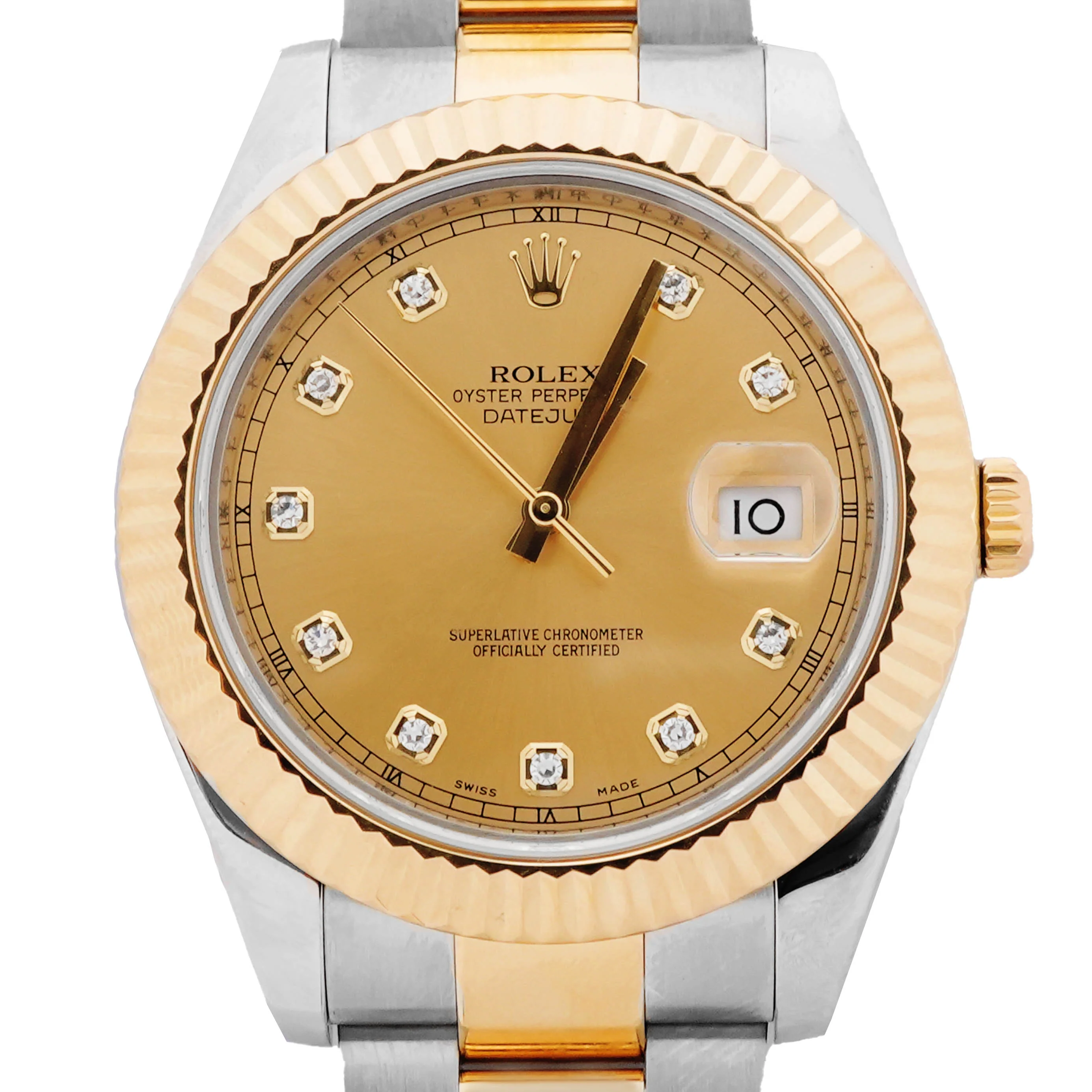 Rolex 116333 Datejust II 41 mm Champagne Diamond Dial Oyster Bracelet Box and Papers 2015 - Image 3