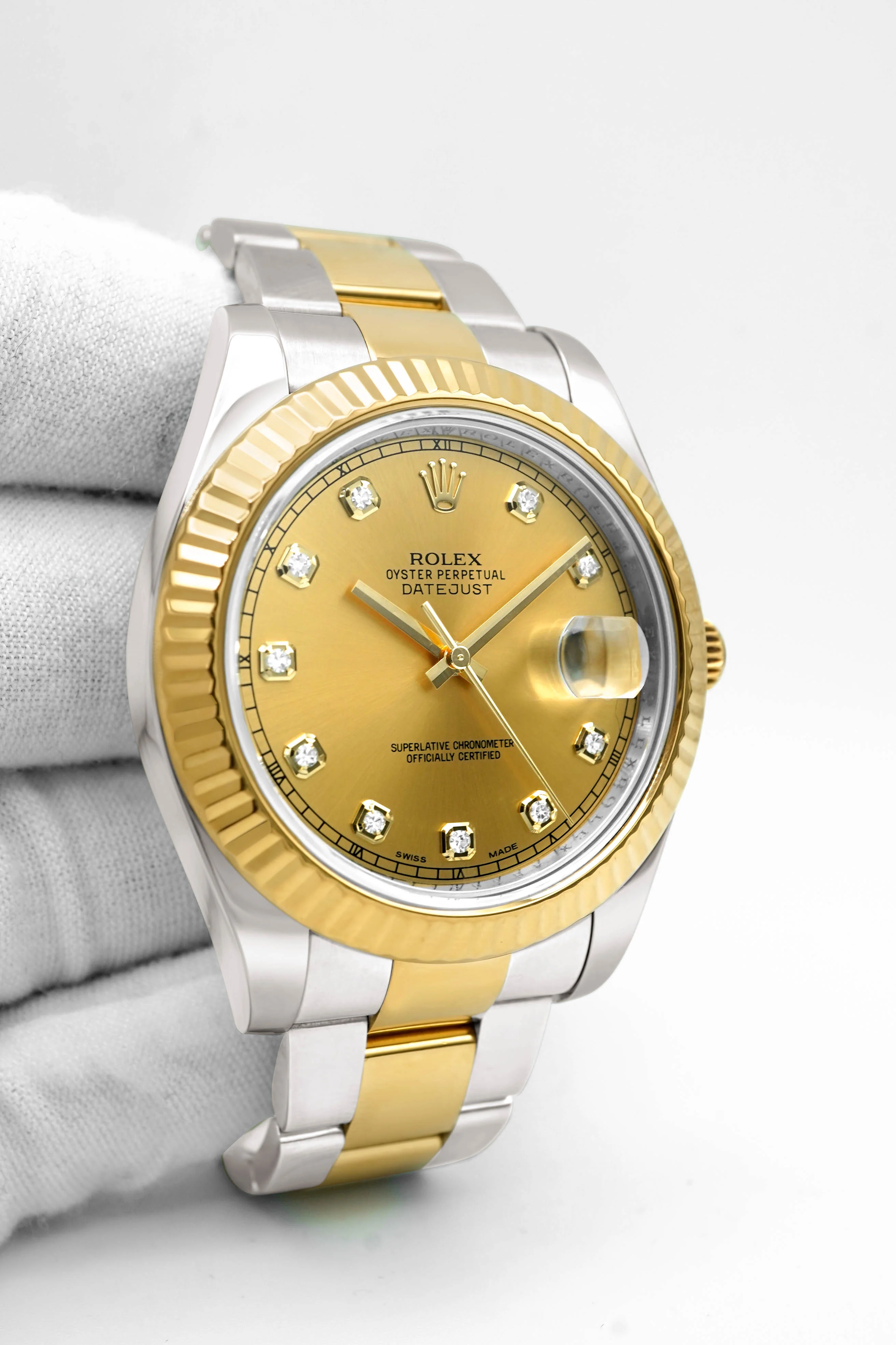 Rolex 116333 Datejust II 41 mm Champagne Diamond Dial Oyster Bracelet Box and Papers 2016 - Image 3