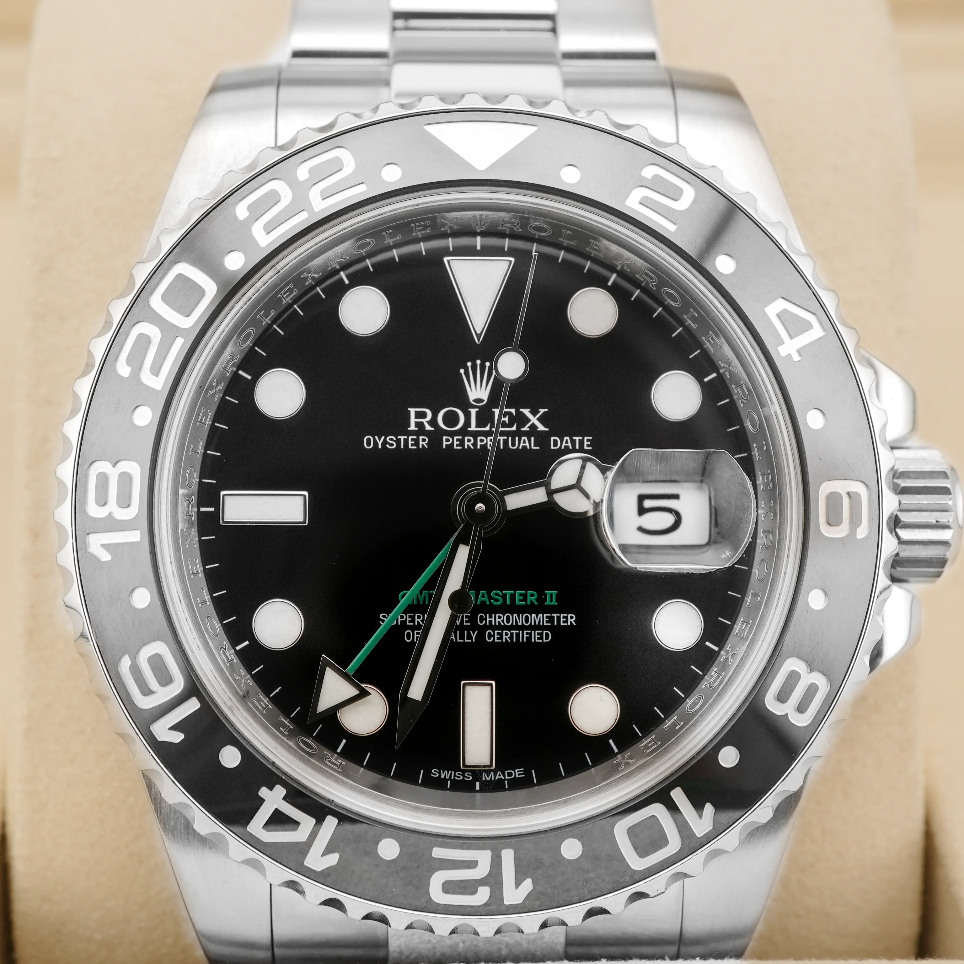 Rolex 116710LN GMT-Master II 40 mm Ceramic Bezel Black Dial Oyster Bracelet Box and Papers 2012 - Image 3