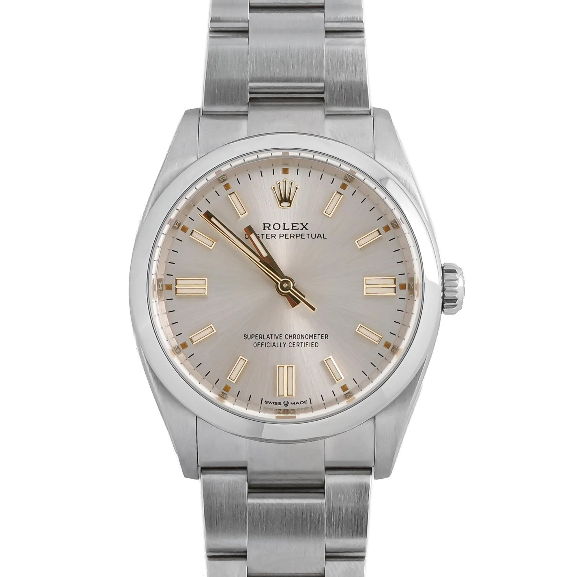 Rolex 126000 Oyster Perpetual 36 mm Smooth Bezel Silver Index Dial Oyster Bracelet Complete Set 2023