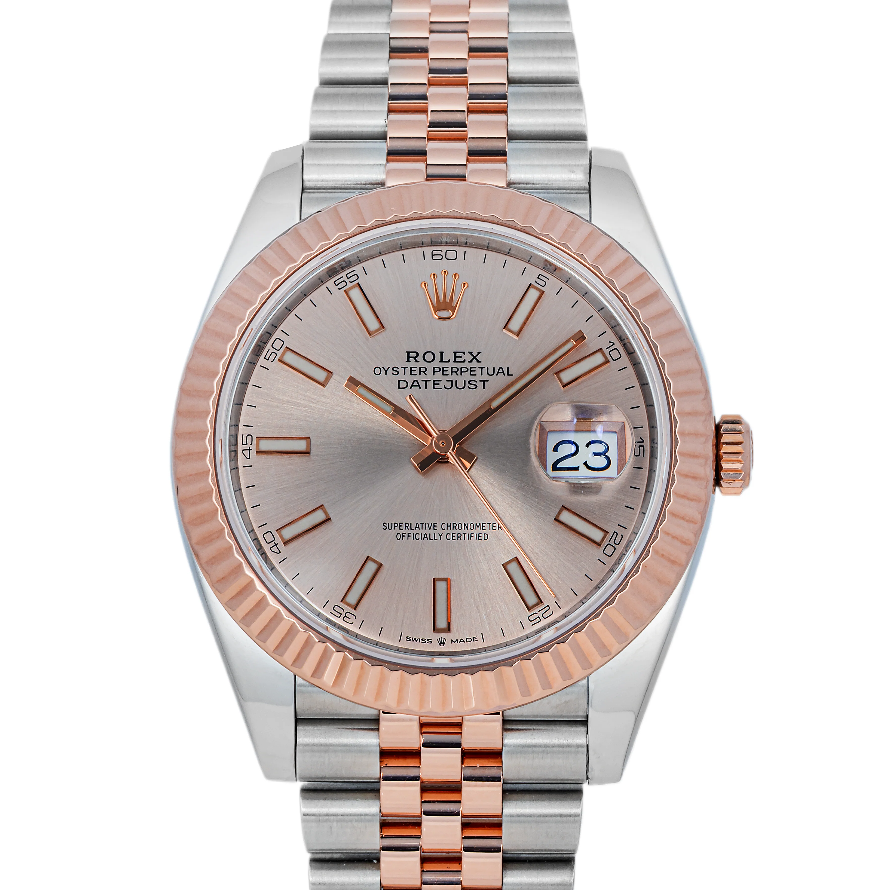 Rolex 126331 Datejust 41 mm 18K Sundust Index Dial Jubilee Bracelet Box and Papers 2019