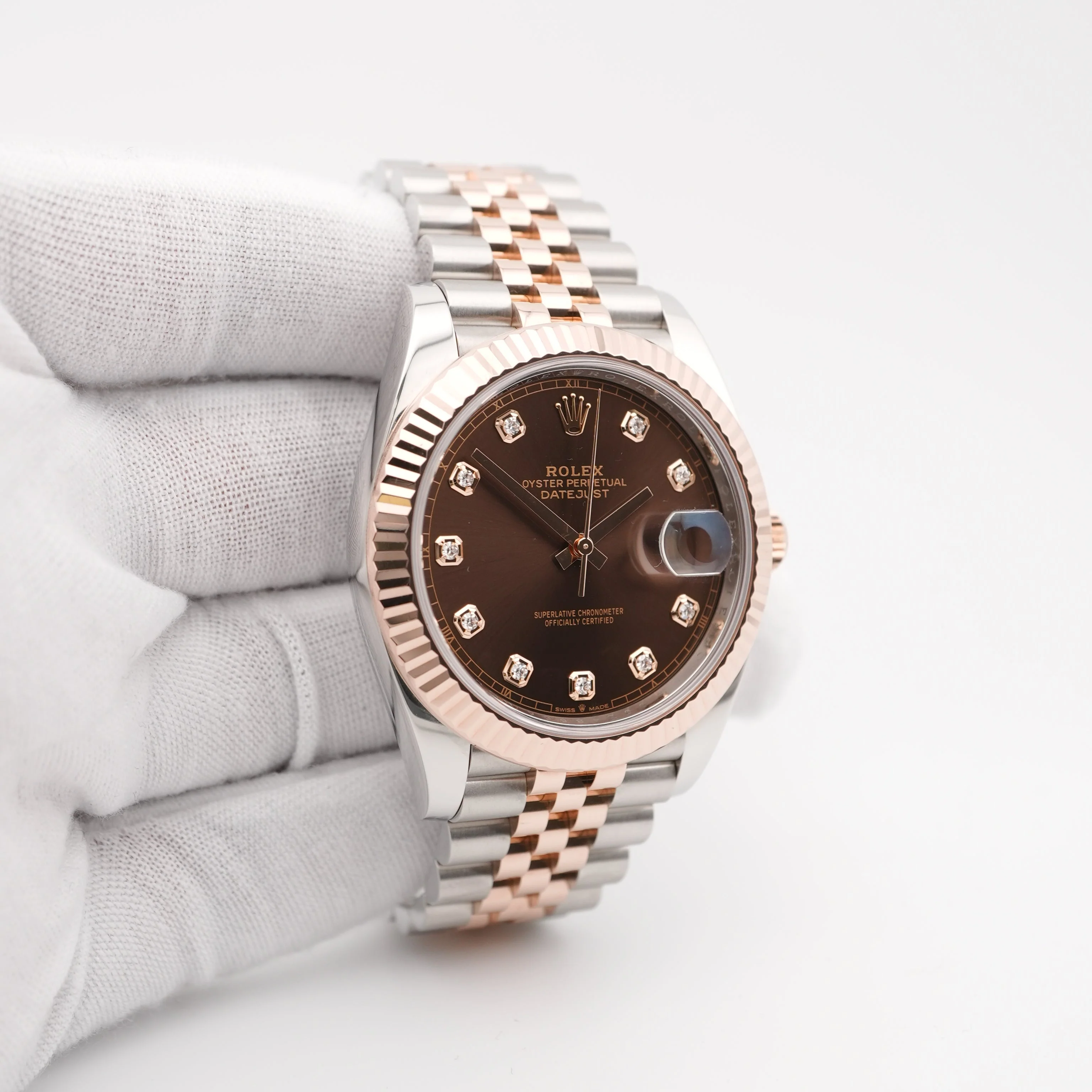 Rolex 126331 Datejust 41 mm Chocolate Brown Diamond Dial Jubilee Bracelet Box and Papers 2022 - Image 4