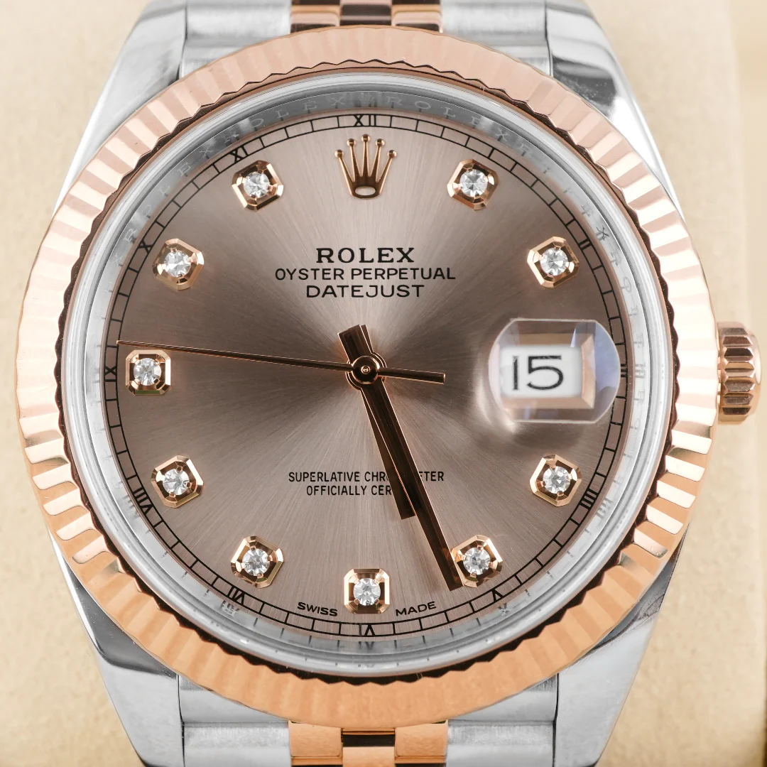 Rolex 126331 Datejust 41 mm Fluted Bezel Sundust Dial Jubilee Bracelet Box and Papers 2016 - Image 3