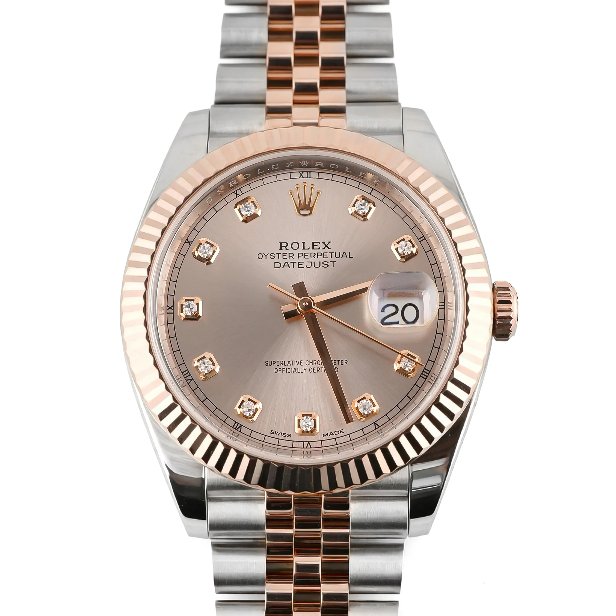 Rolex 126331 Datejust 41 mm Fluted Bezel Sundust Dial Jubilee Bracelet Box and Papers 2017