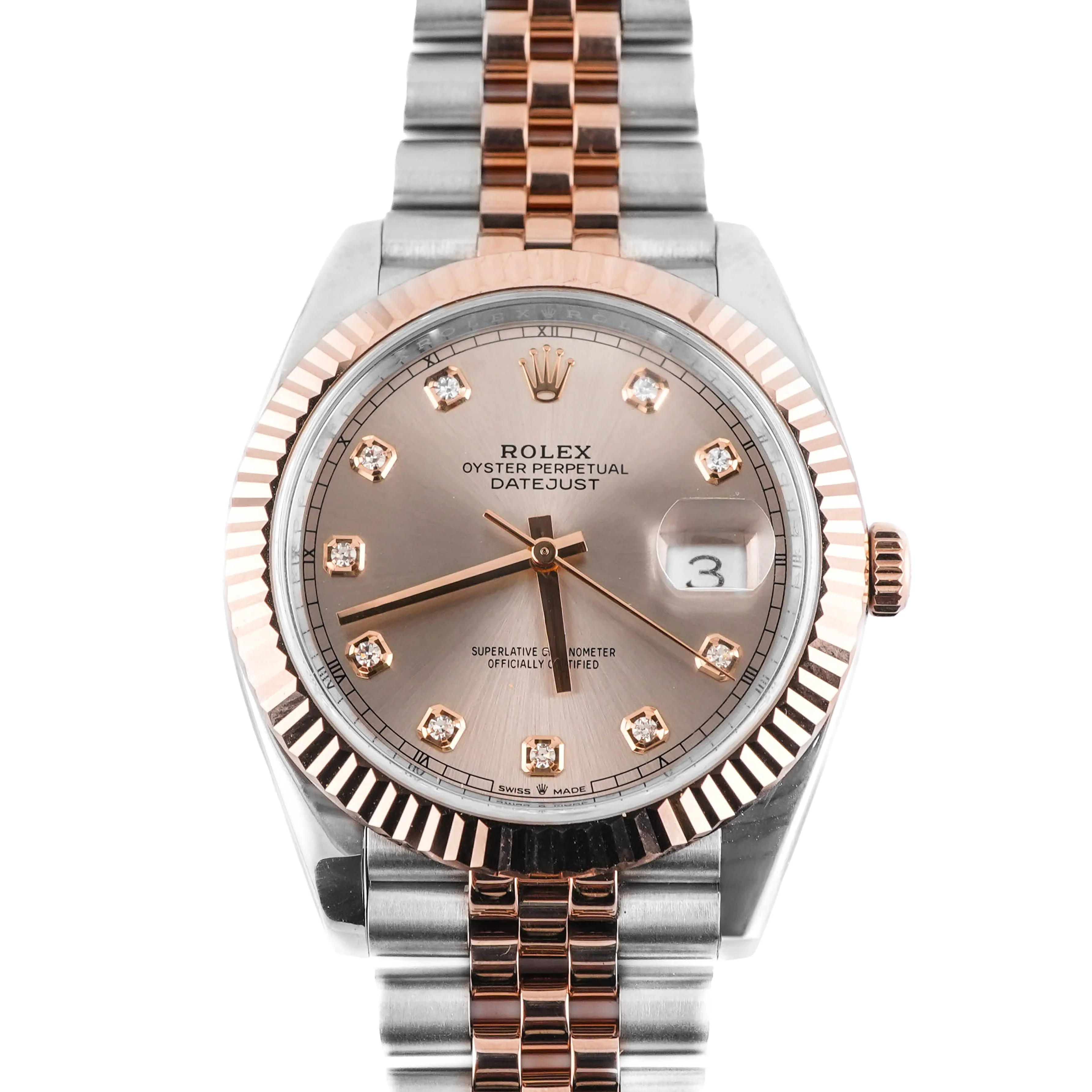 Rolex 126331 Datejust 41 mm 18K Rose Gold Sundust Dial Jubilee Bracelet Box and Papers 2020