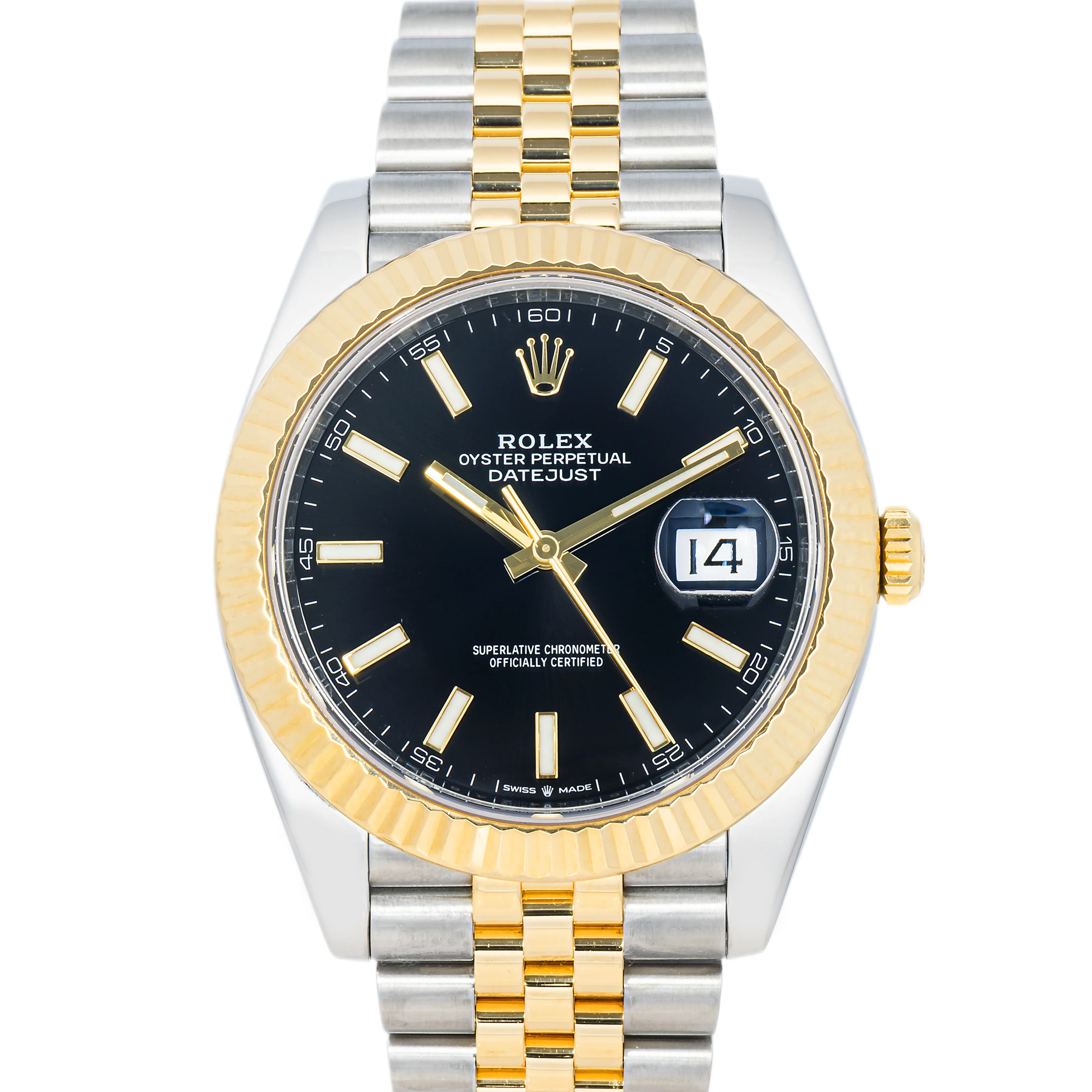 Rolex 126333 Datejust 41 mm Fluted Bezel Black Dial Jubilee Bracelet Box and Papers 2023