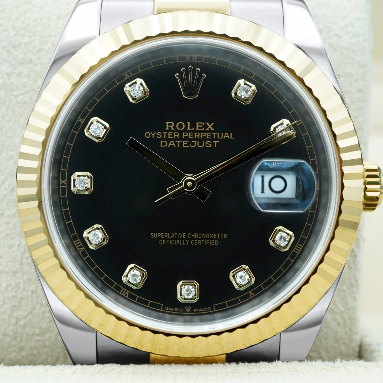 Rolex 126333 Datejust 41 mm Fluted Bezel Black Diamond Dial Oyster Bracelet Complete Set 2023 - Image 3
