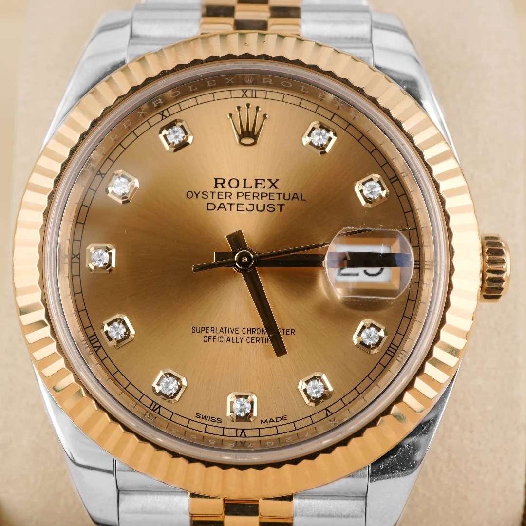 Rolex 126333 Datejust 41 mm Fluted Bezel Champagne Dial Jubilee Bracelet Box & Papers 2017 - Image 3