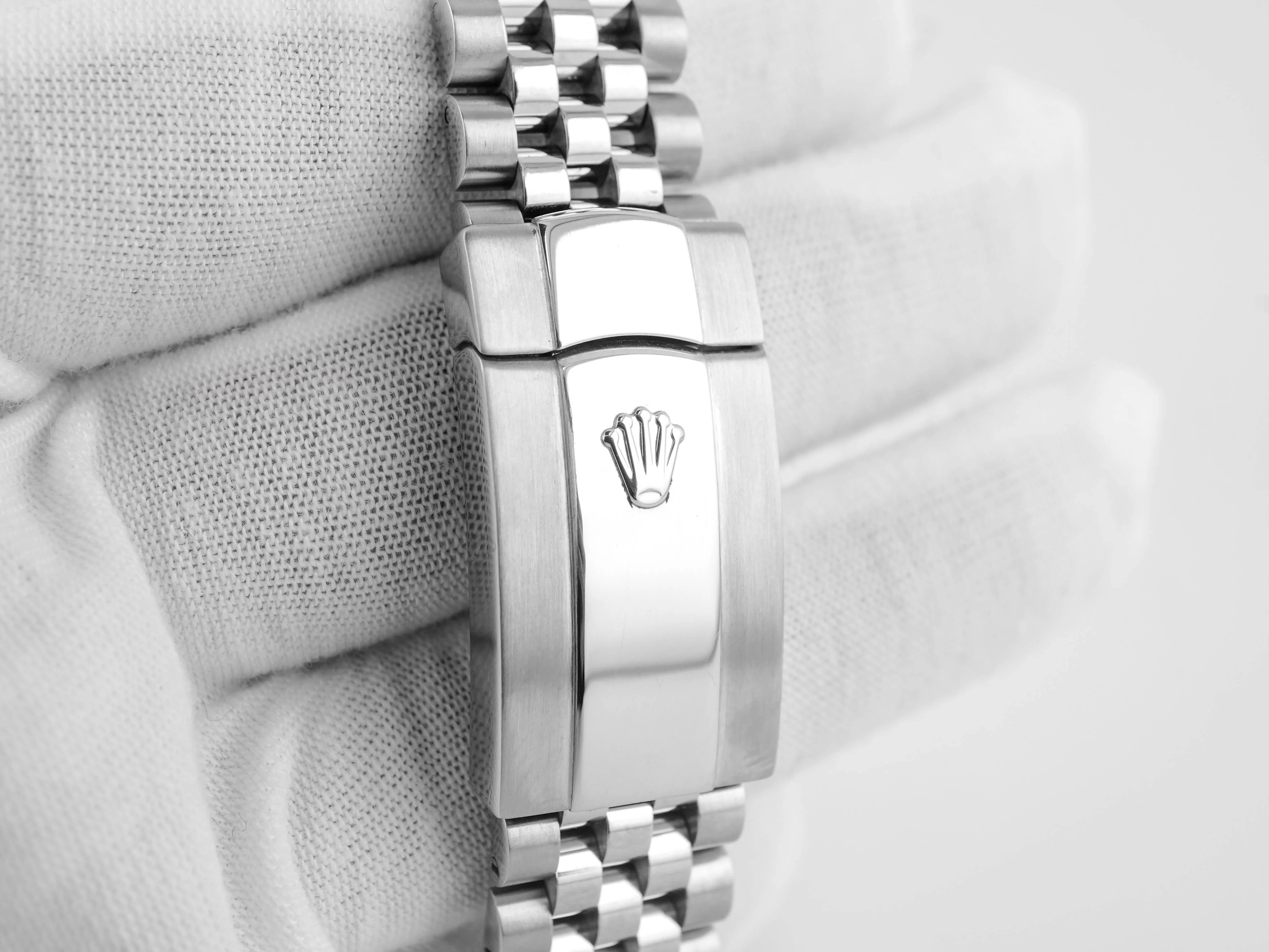 Rolex 126334 Datejust 41 mm Fluted Bezel Blue Diamond Dial Jubilee Bracelet Box and Papers 2018 - Image 5