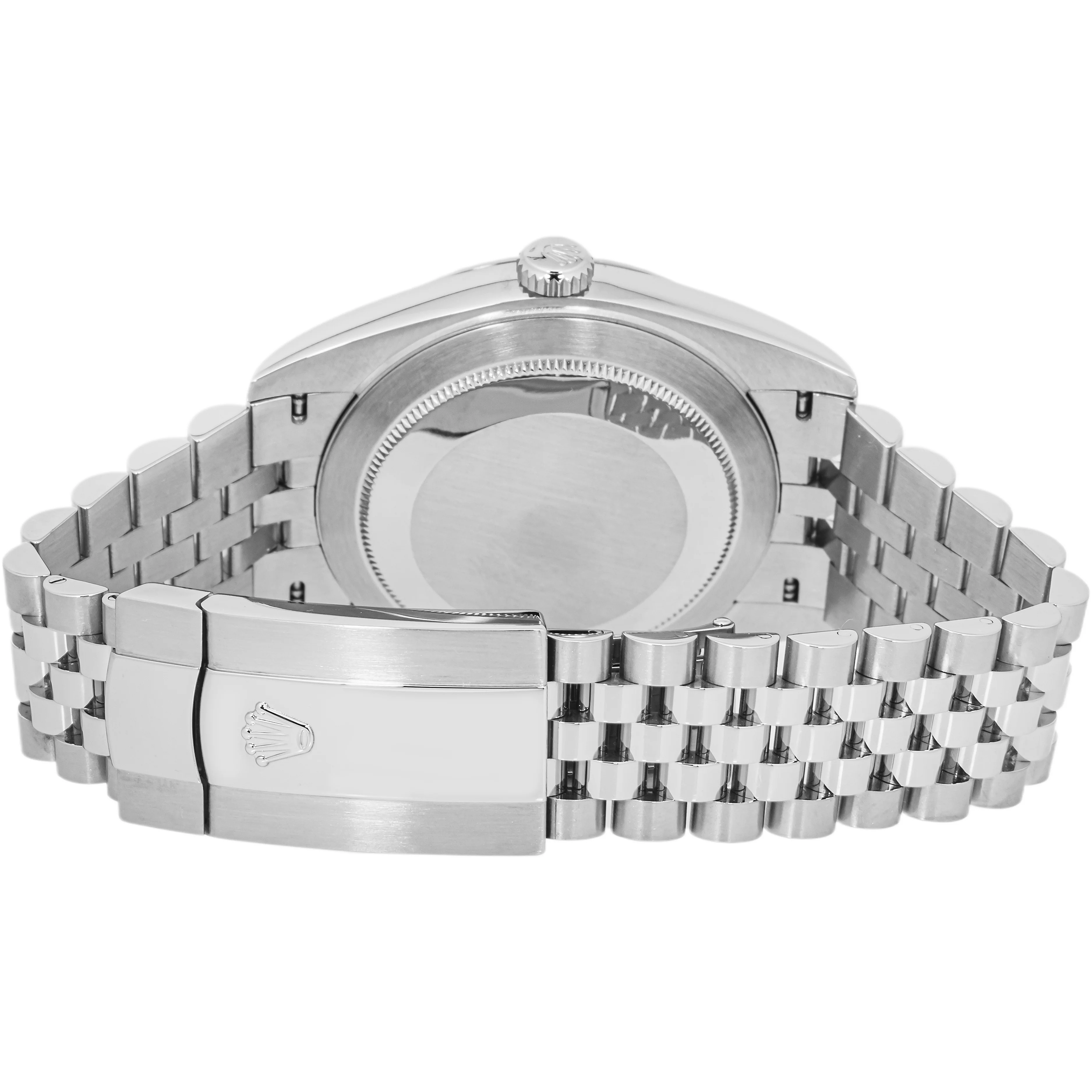 Rolex 126334 Datejust 41 mm Fluted Bezel Blue Diamond Dial Jubilee Bracelet Box and Papers 2019 - Image 4