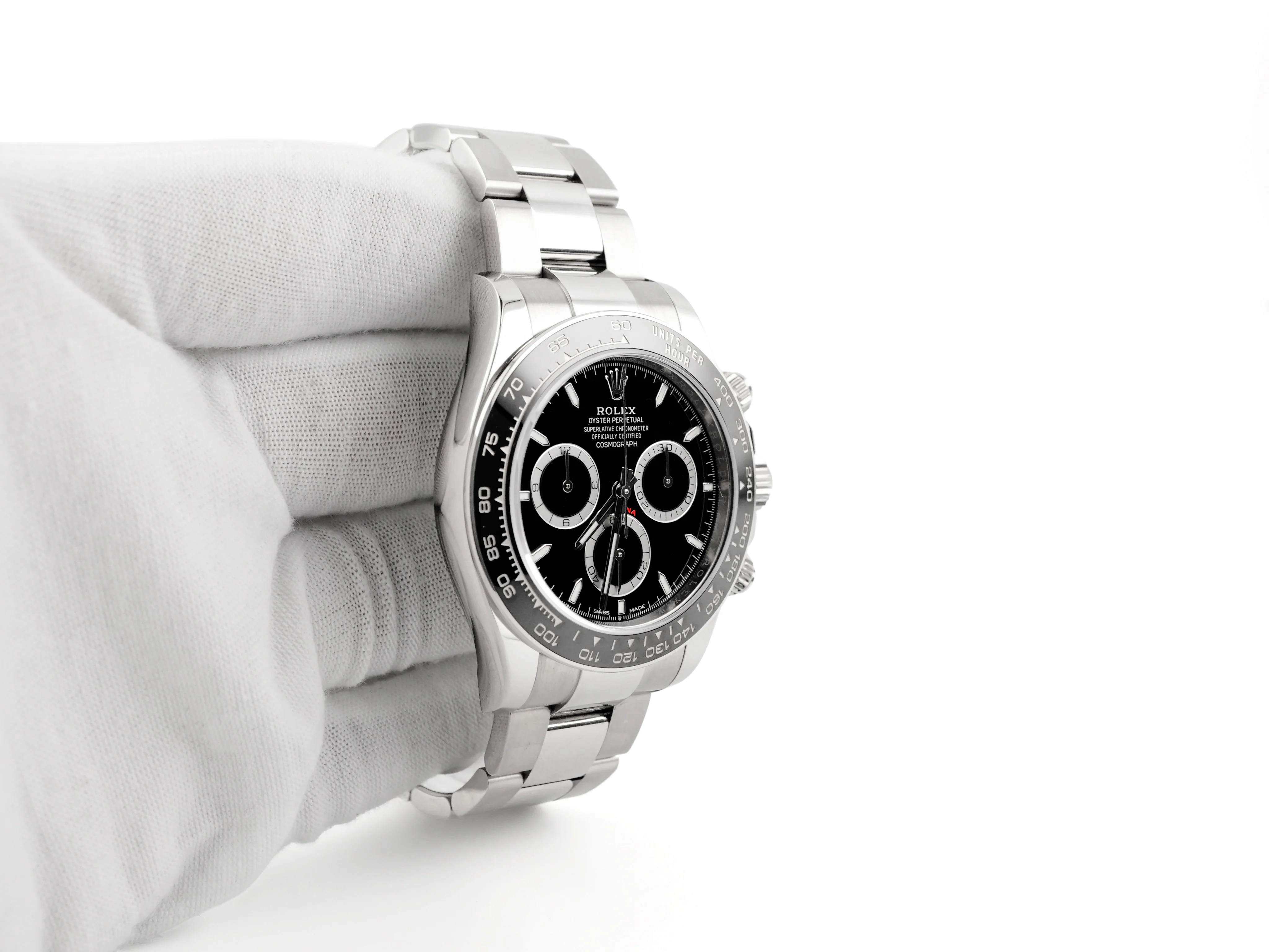 Rolex 126500LN Daytona 40 mm Ceramic Bezel Black Index Dial Oyster Bracelet Box and Papers 2024 - Image 4