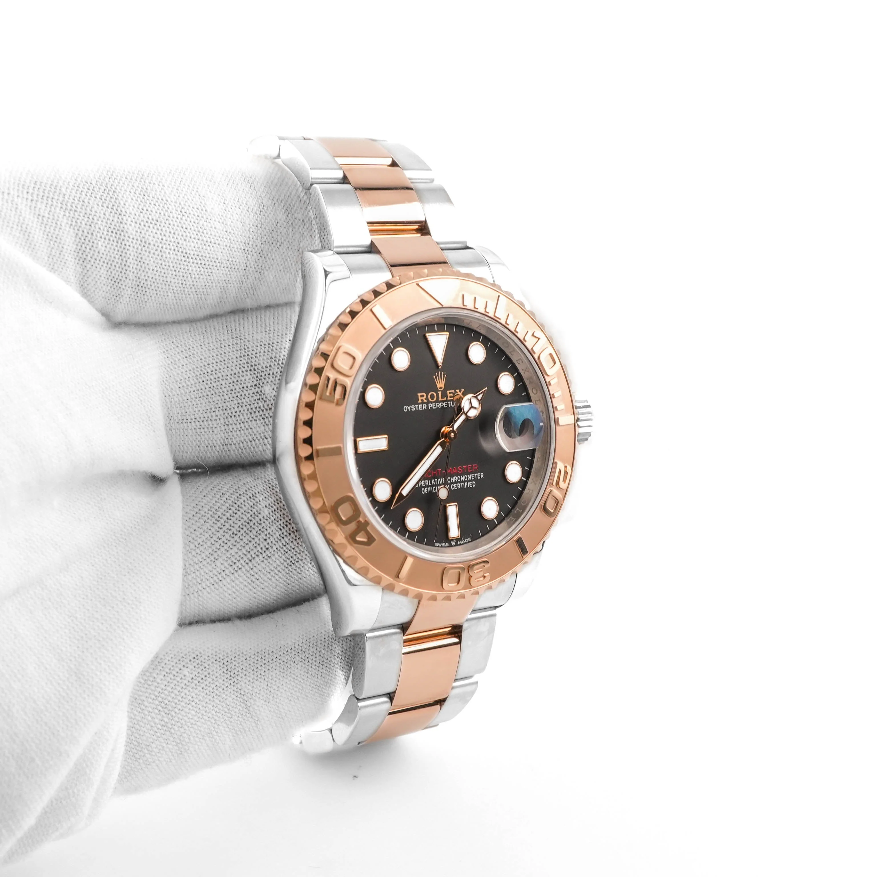 Rolex 126621 Yacht-Master 40 mm Black Dial 18K Rose Gold Oyster Bracelet Box and Papers 2024 - Image 4