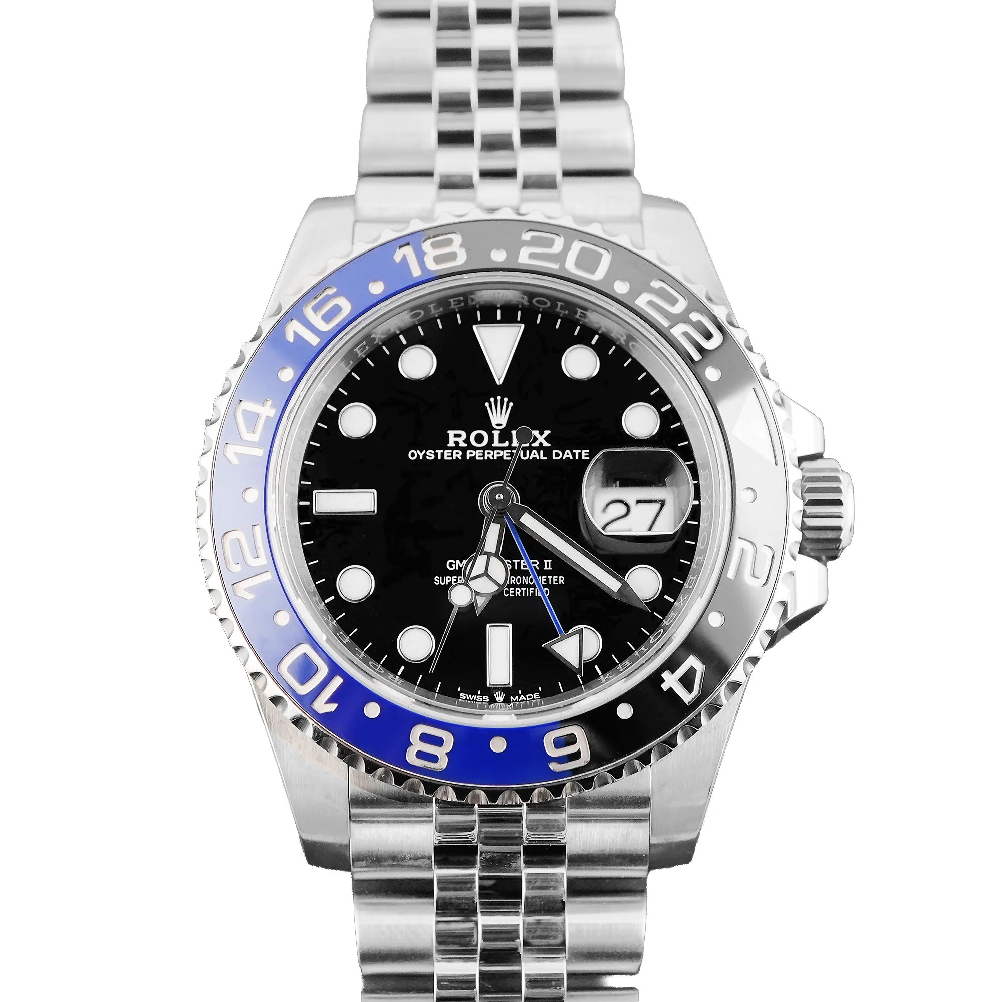 Rolex 126710BLNR GMT-Master II "Batgirl" 40 mm Ceramic Bezel Jubilee Bracelet Box and Papers 2020