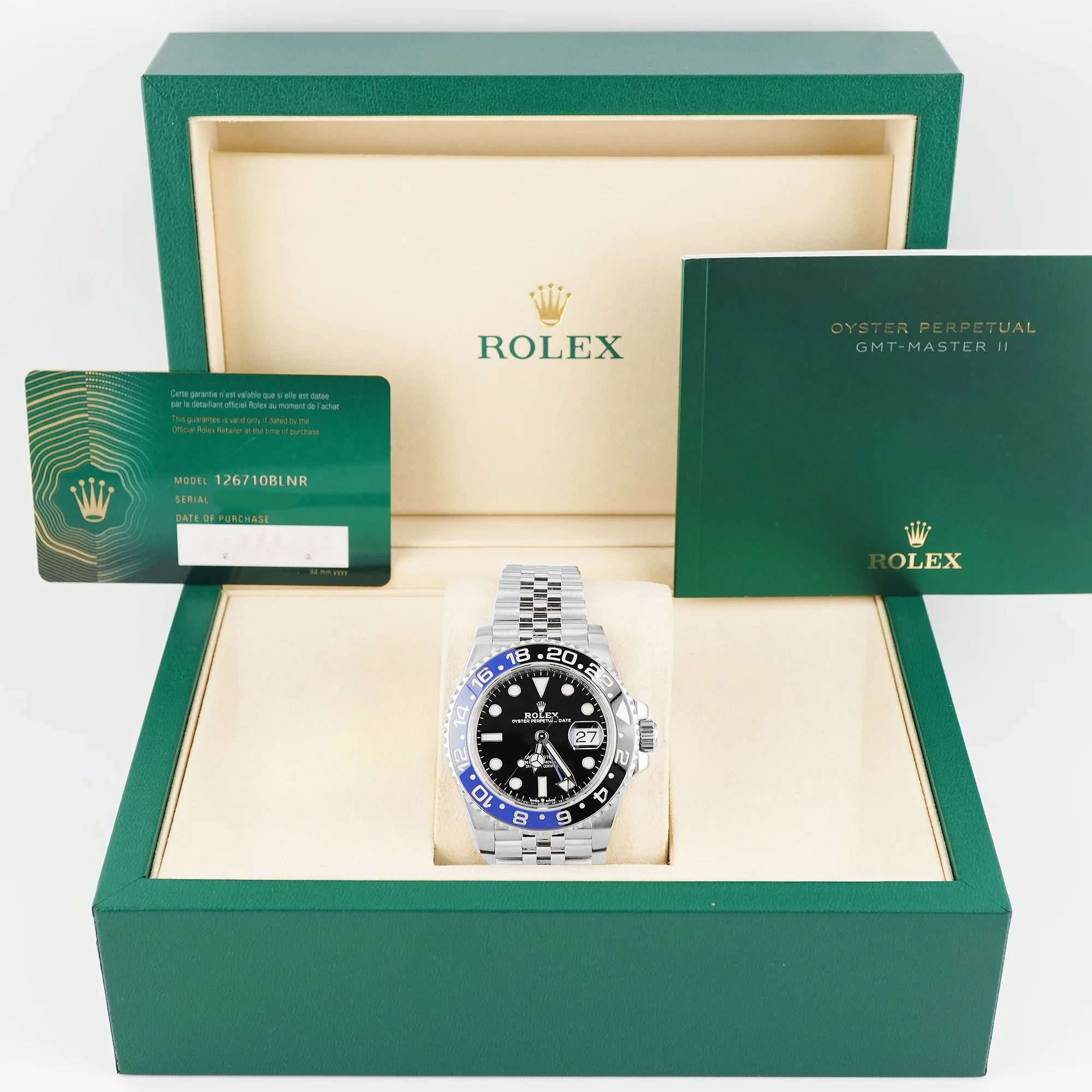 Rolex 126710BLNR GMT-Master II "Batgirl" 40 mm Ceramic Bezel Jubilee Bracelet Box and Papers 2020 - Image 2