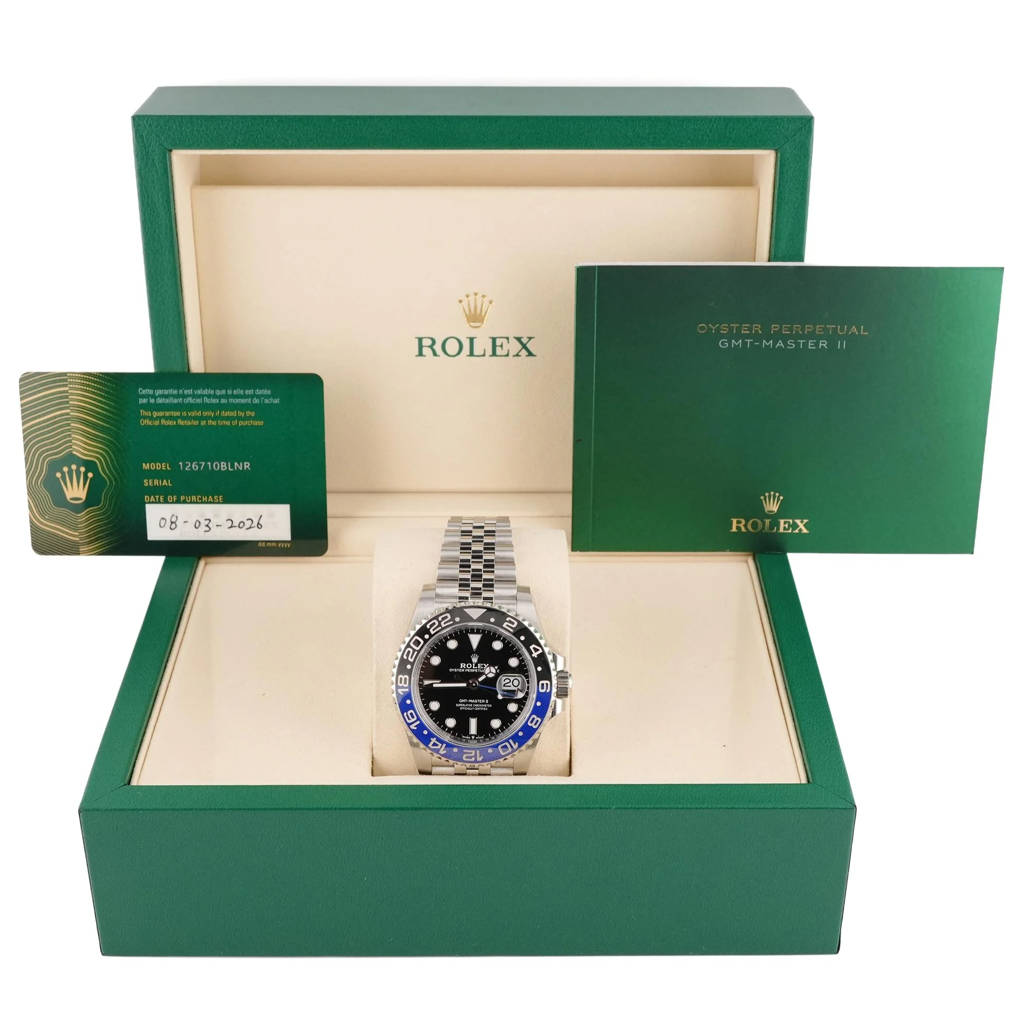 Rolex 126710BLNR GMT-Master II "Batgirl" 40mm Ceramic Bezel Jubilee Bracelet Box and Papers 2026 - Image 2
