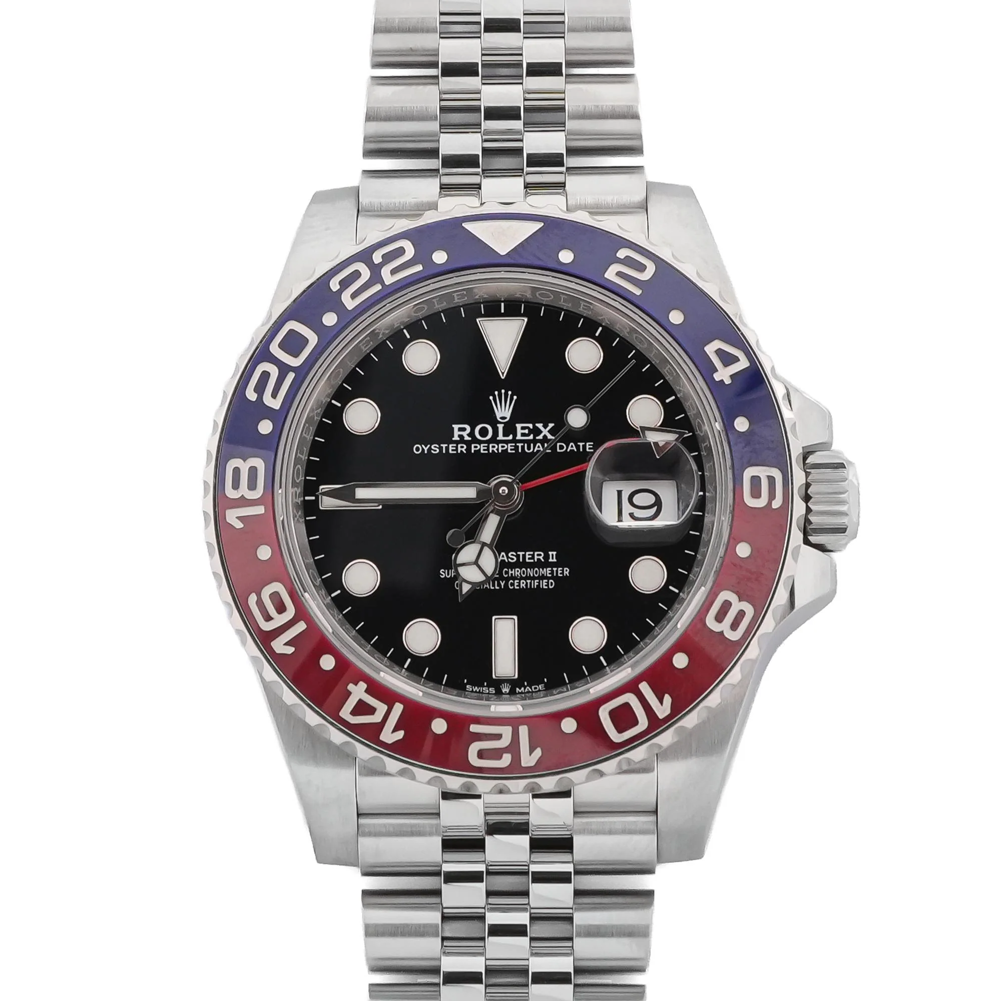 Rolex 126710BLRO GMT-Master II "Pepsi" Black Dial Jubilee Bracelet Box and CPO Card 2025
