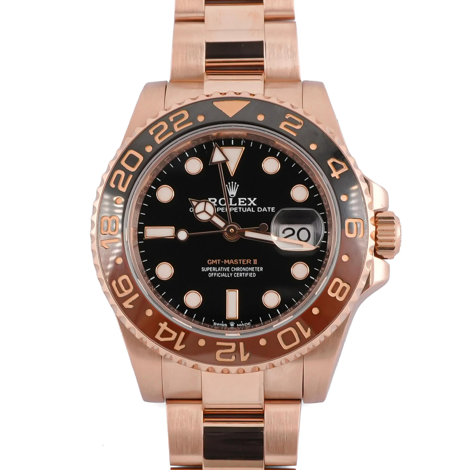 Rolex 126715CHNR GMT-Master II "Root Beer" Black Dial Oyster Bracelet Box and Papers 2023