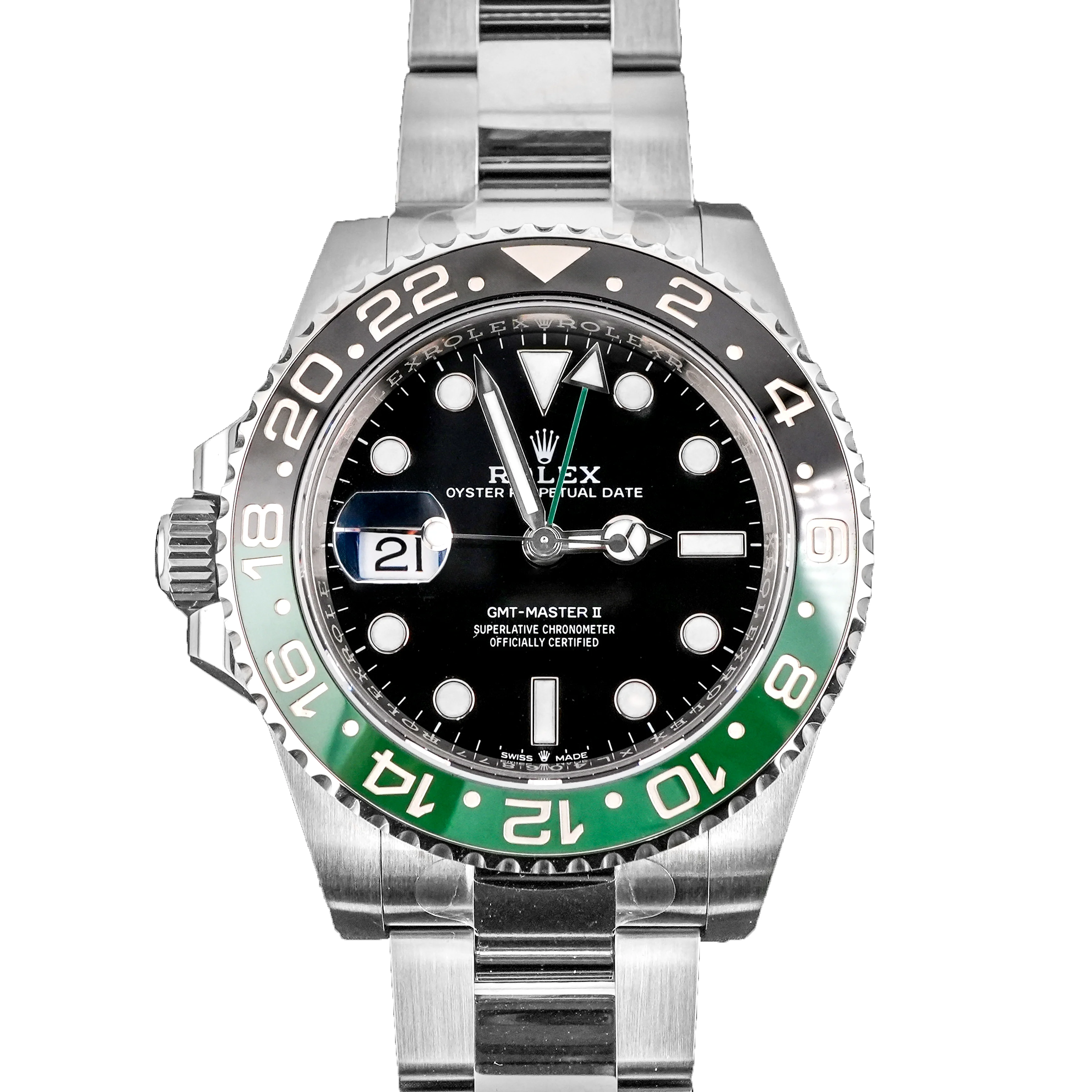 Rolex 126720VTNR GMT-Master II Lefty "Sprite" 40mm Oyster Bracelet Box and Papers 2025