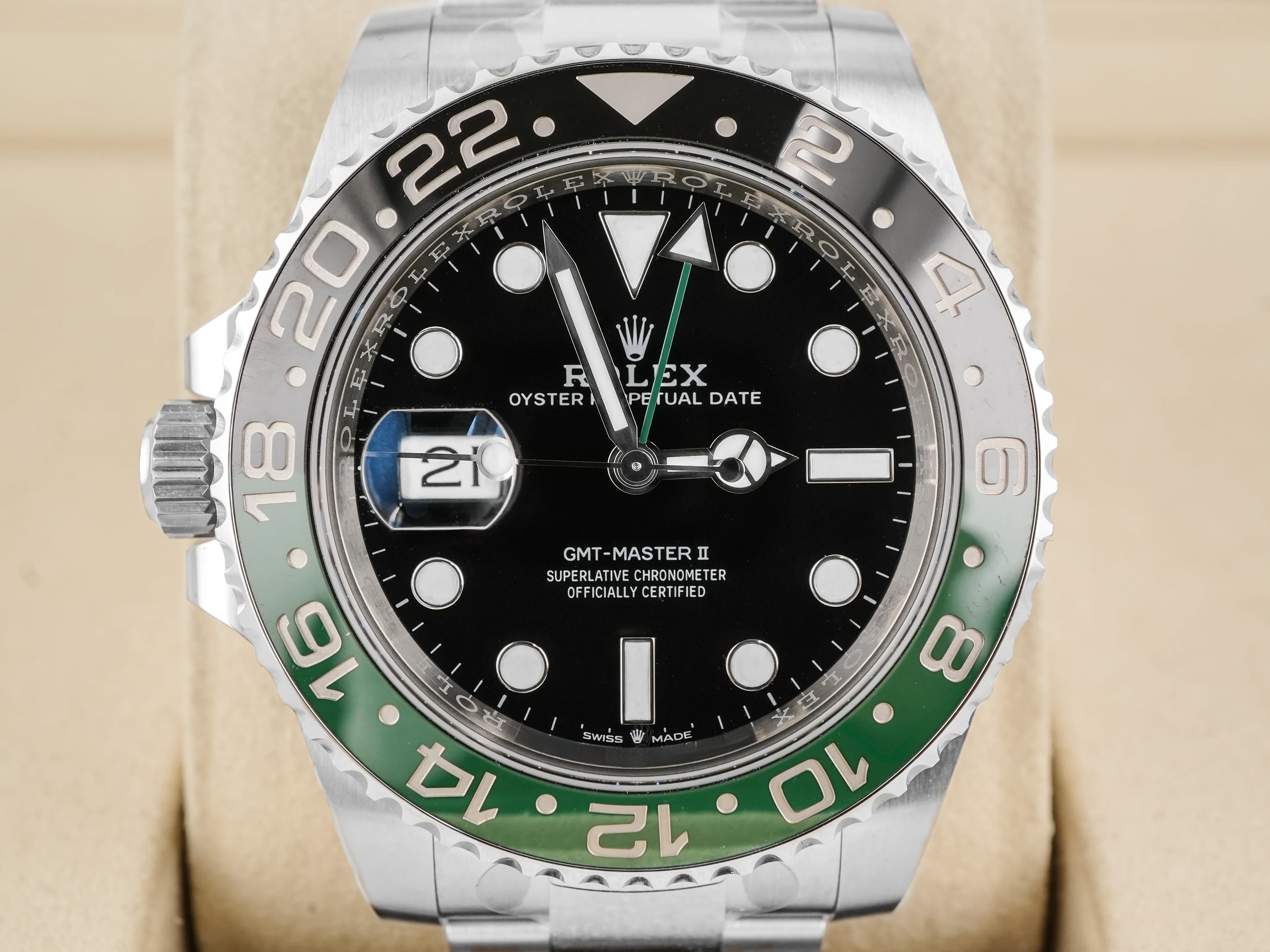 Rolex 126720VTNR GMT-Master II Lefty "Sprite" 40mm Oyster Bracelet Box and Papers 2025 - Image 3