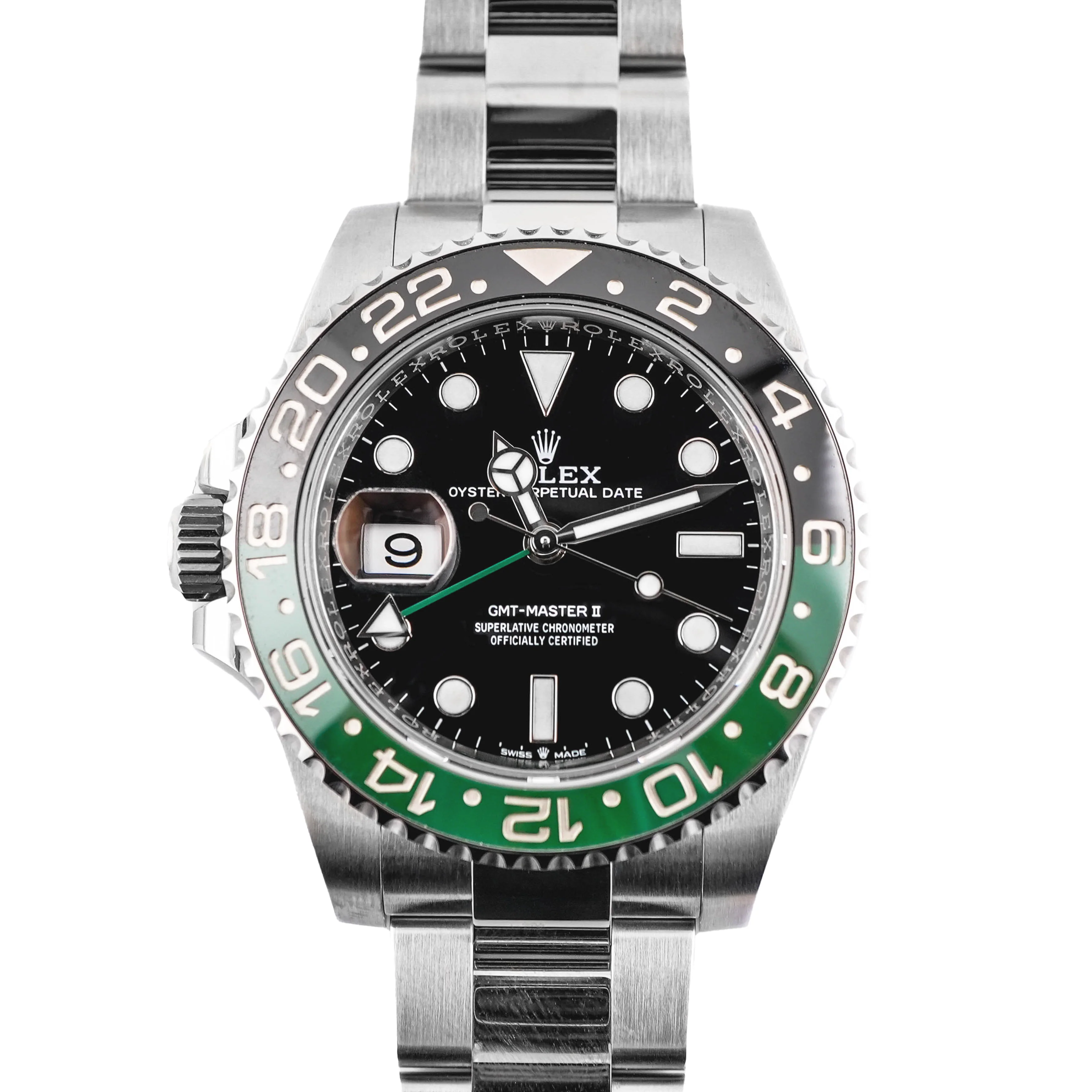 Rolex 126720VTNR GMT-Master II Lefty "Sprite" 40mm Oyster Bracelet Box and Papers 2023