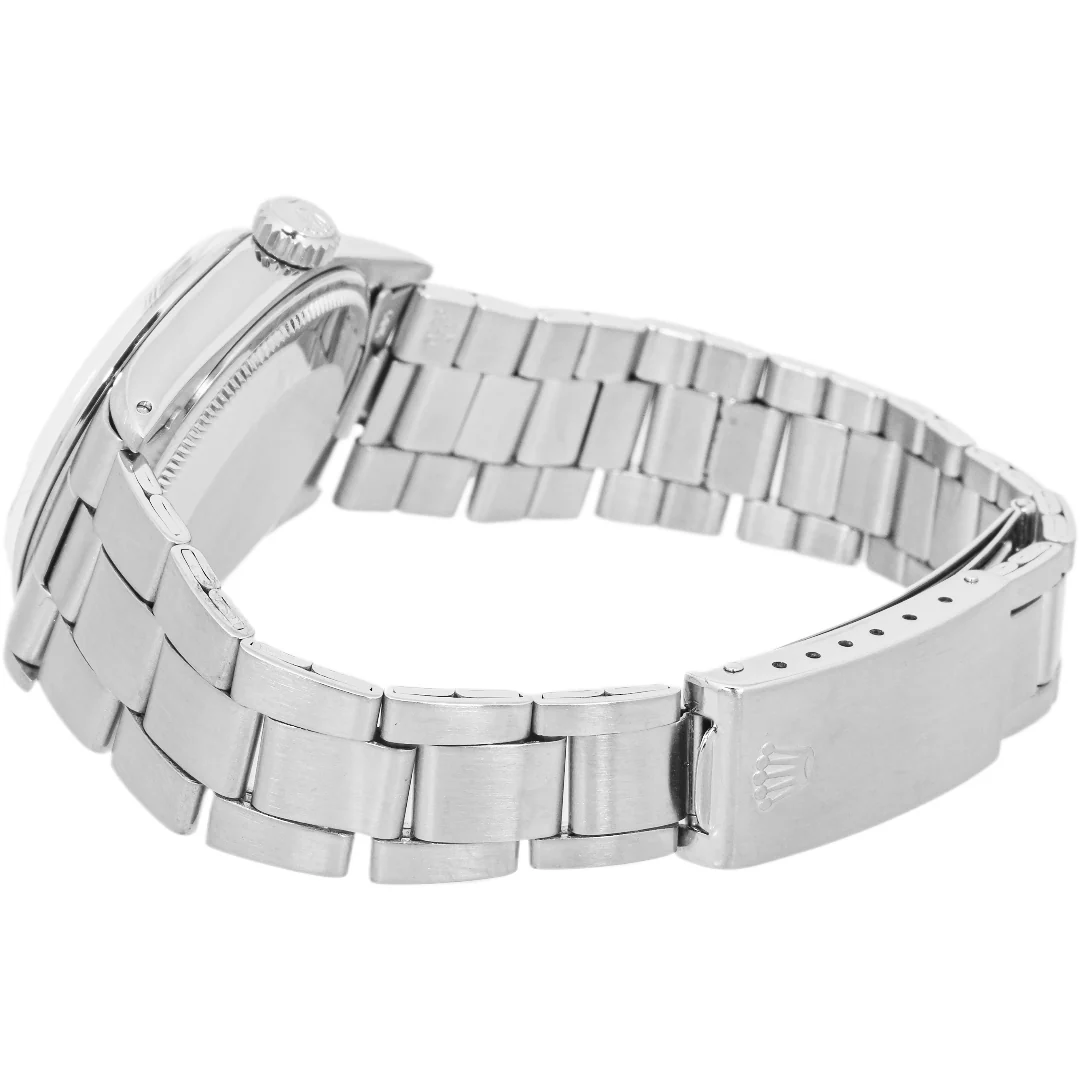 Rolex 1500 Oyster Perpetual Date 34 mm Smooth Bezel Silver Index Dial Oyster Bracelet 1970 - Image 7