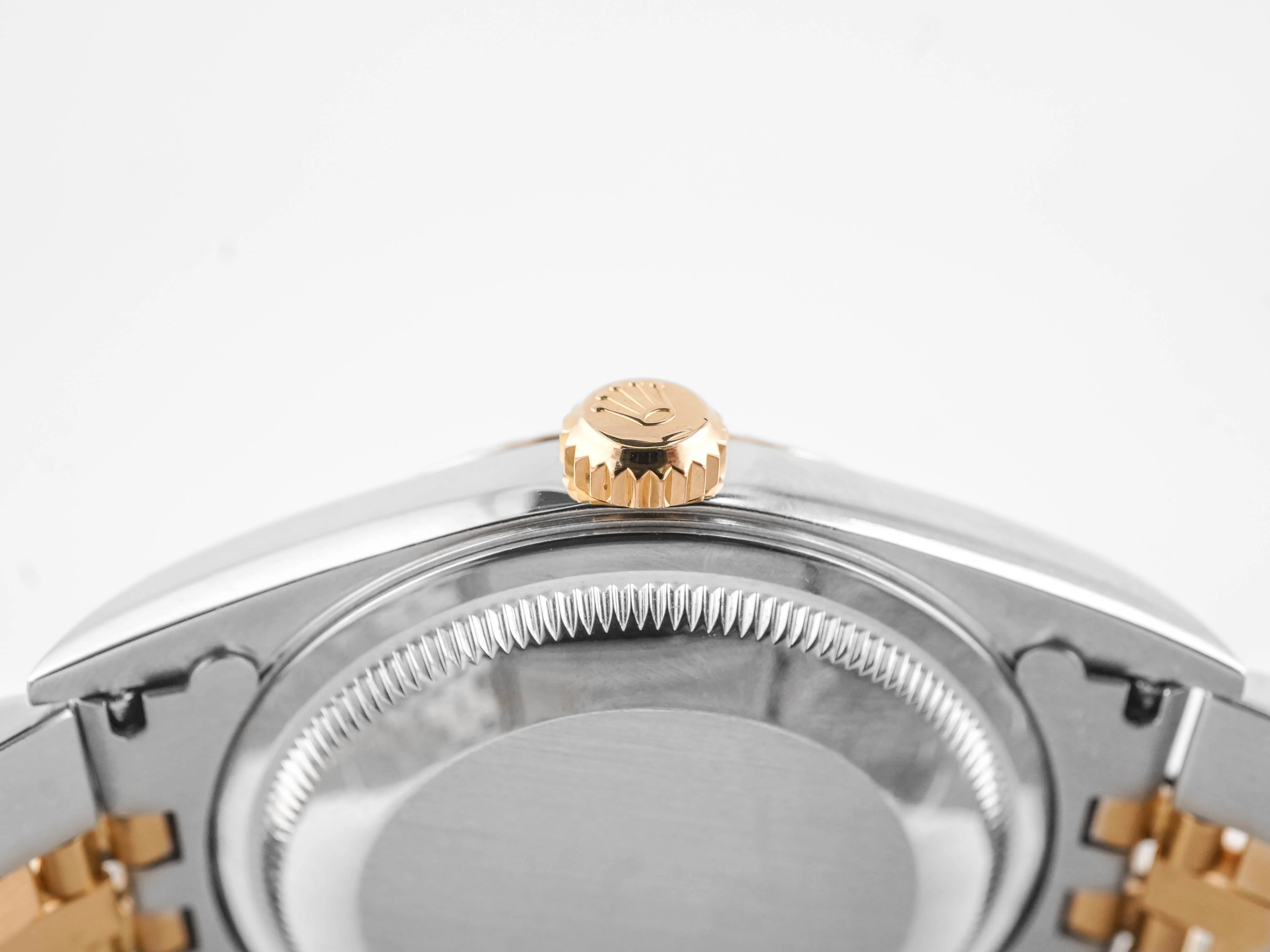 Rolex 16233 Datejust 36 mm Fluted Bezel Champagne Jubilee Diamond Dial Jubilee Box and Papers 2001 - Image 8