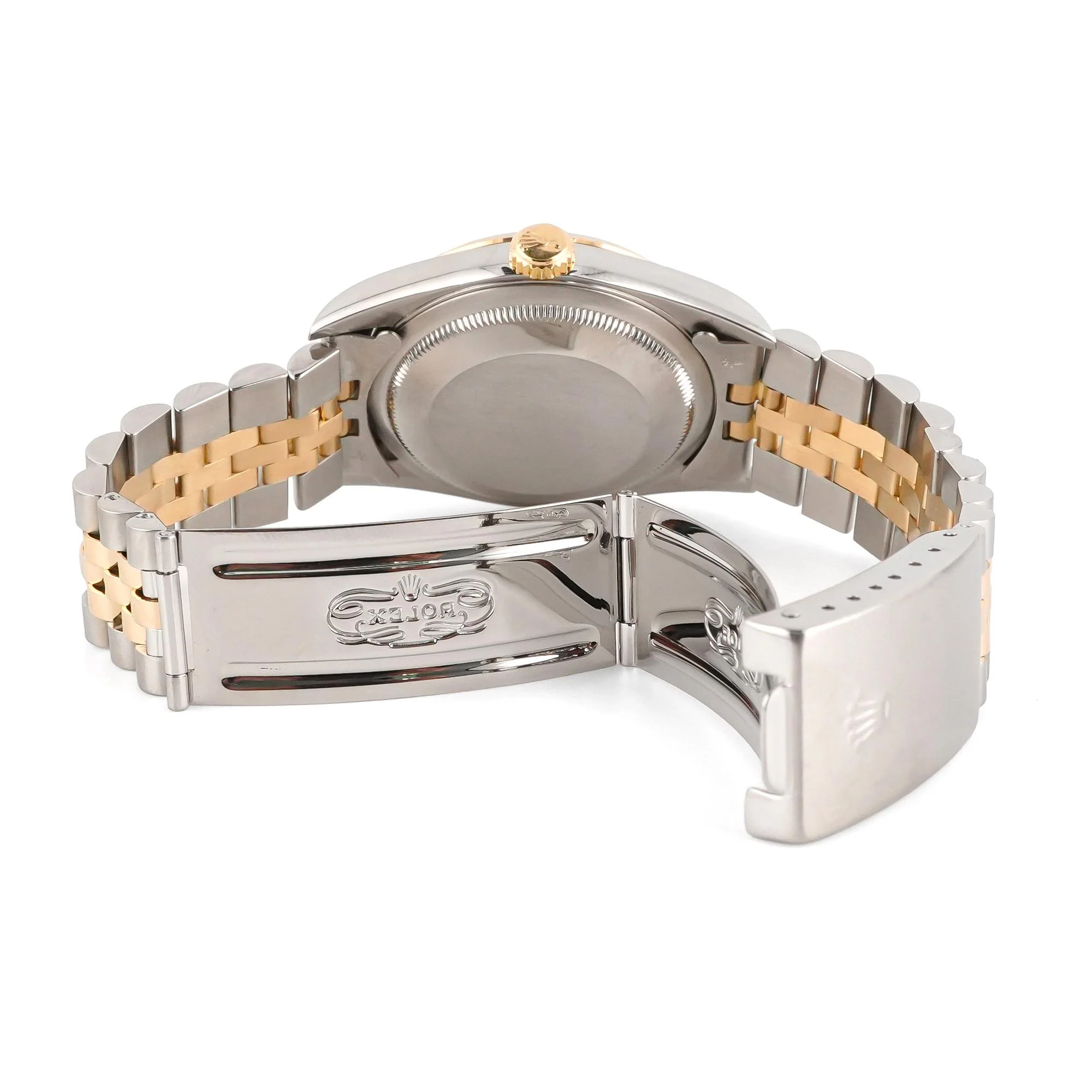 Rolex 16233 Datejust 36 mm Fluted Bezel Champagne Diamond Dial Jubilee Bracelet Box 1995 - Image 4