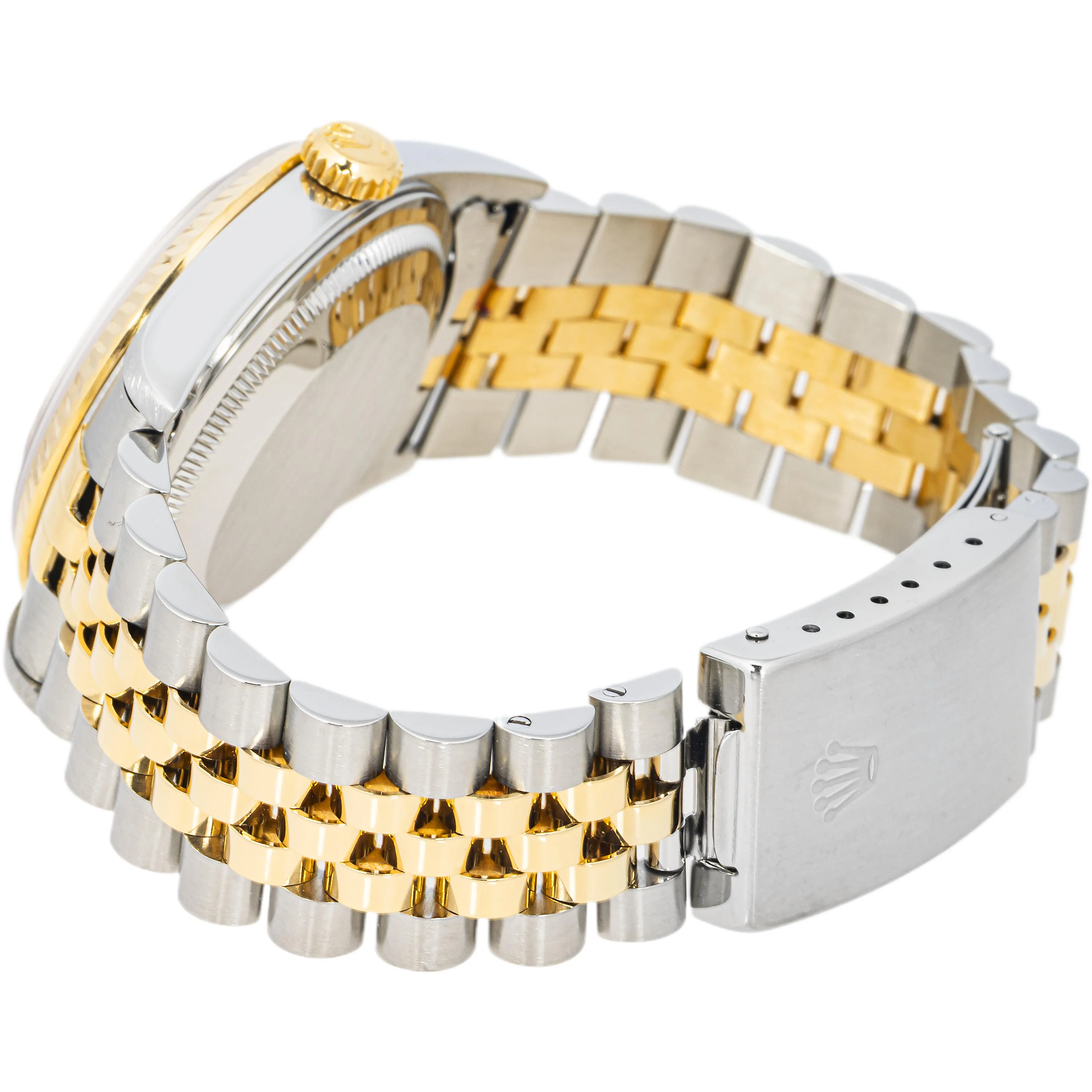 Rolex 16233 Datejust 36 mm Fluted Bezel Champagne Diamond Dial Jubilee Bracelet Box 1994 - Image 5