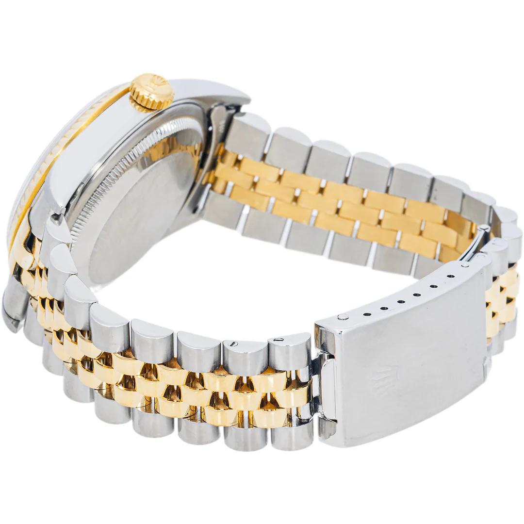 Rolex 16233 Datejust 36 mm Fluted Bezel Silver Jubilee Diamond Dial Jubilee Box and Papers 2001 - Image 5