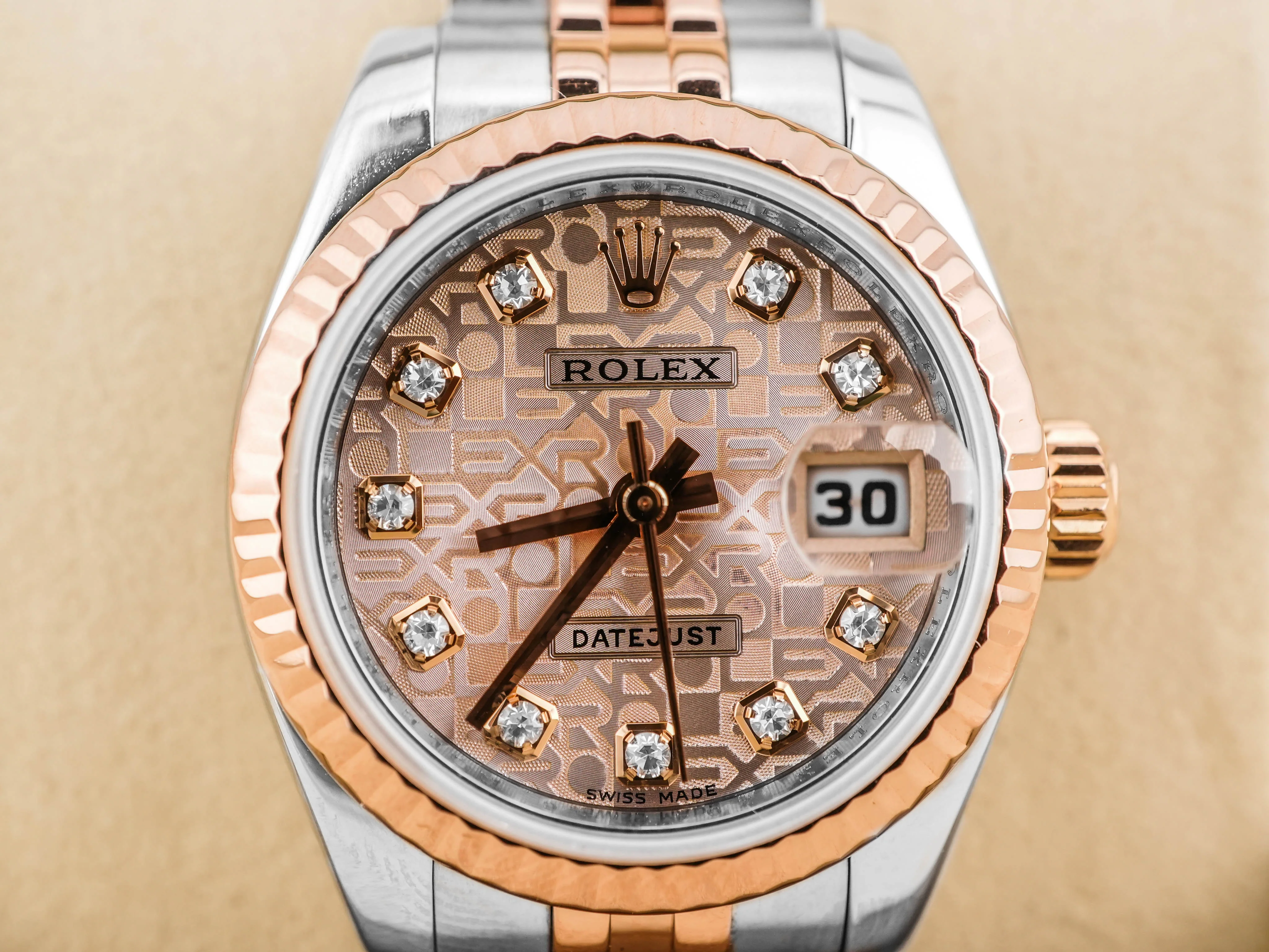 Rolex 179171 Lady-Datejust 26 mm Pink Jubilee Diamond Dial Jubilee Bracelet Box and Papers 2009 - Image 3