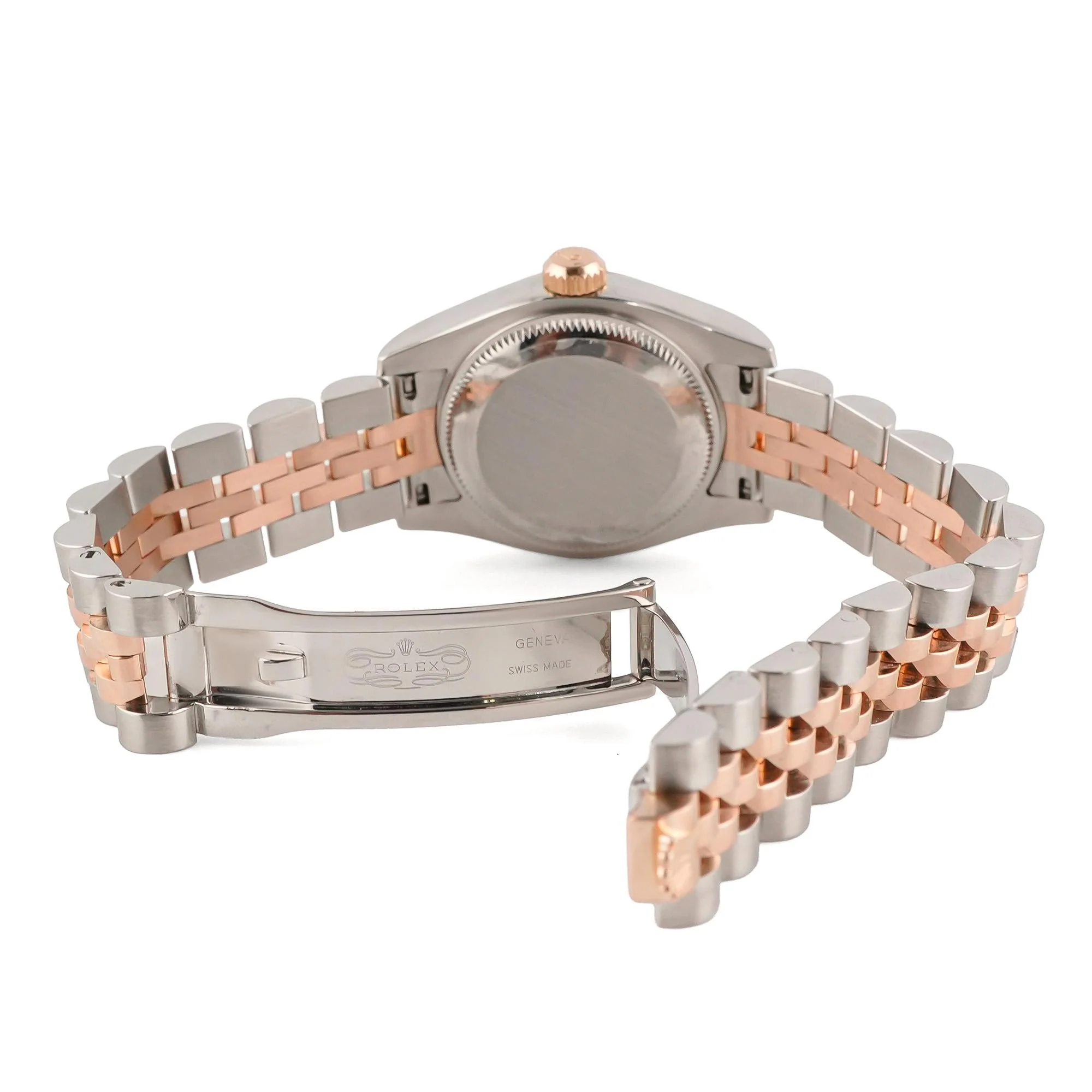 Rolex 179171 Lady-Datejust 26mm 18k Rose Gold Pink Roman Dial Jubilee Bracelet Box and Papers 2017 - Image 4