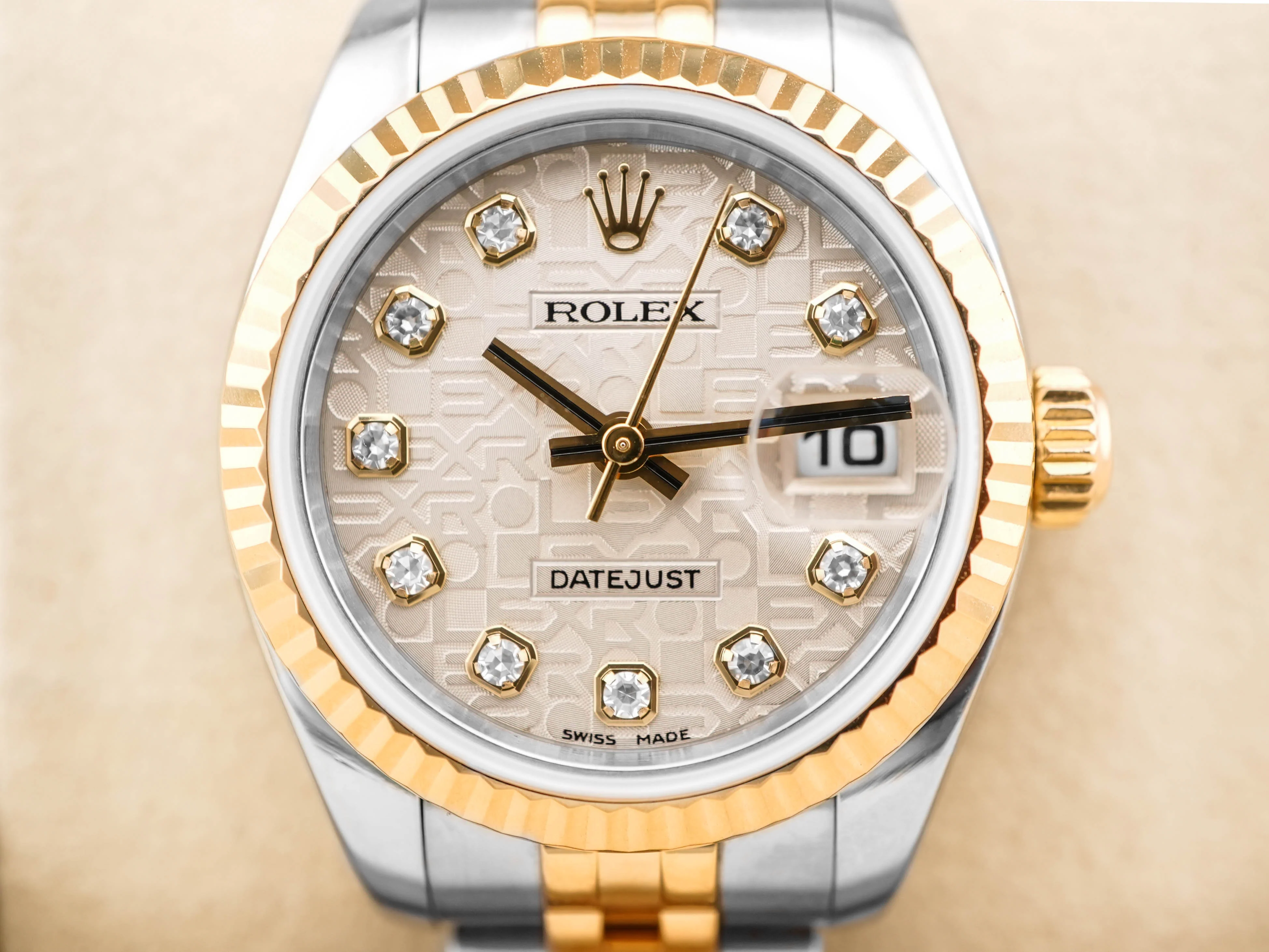 Rolex 179173 Lady-Datejust 26 mm Jubilee Silver Diamond Dial Jubilee Bracelet Box and Papers 2008 - Image 3