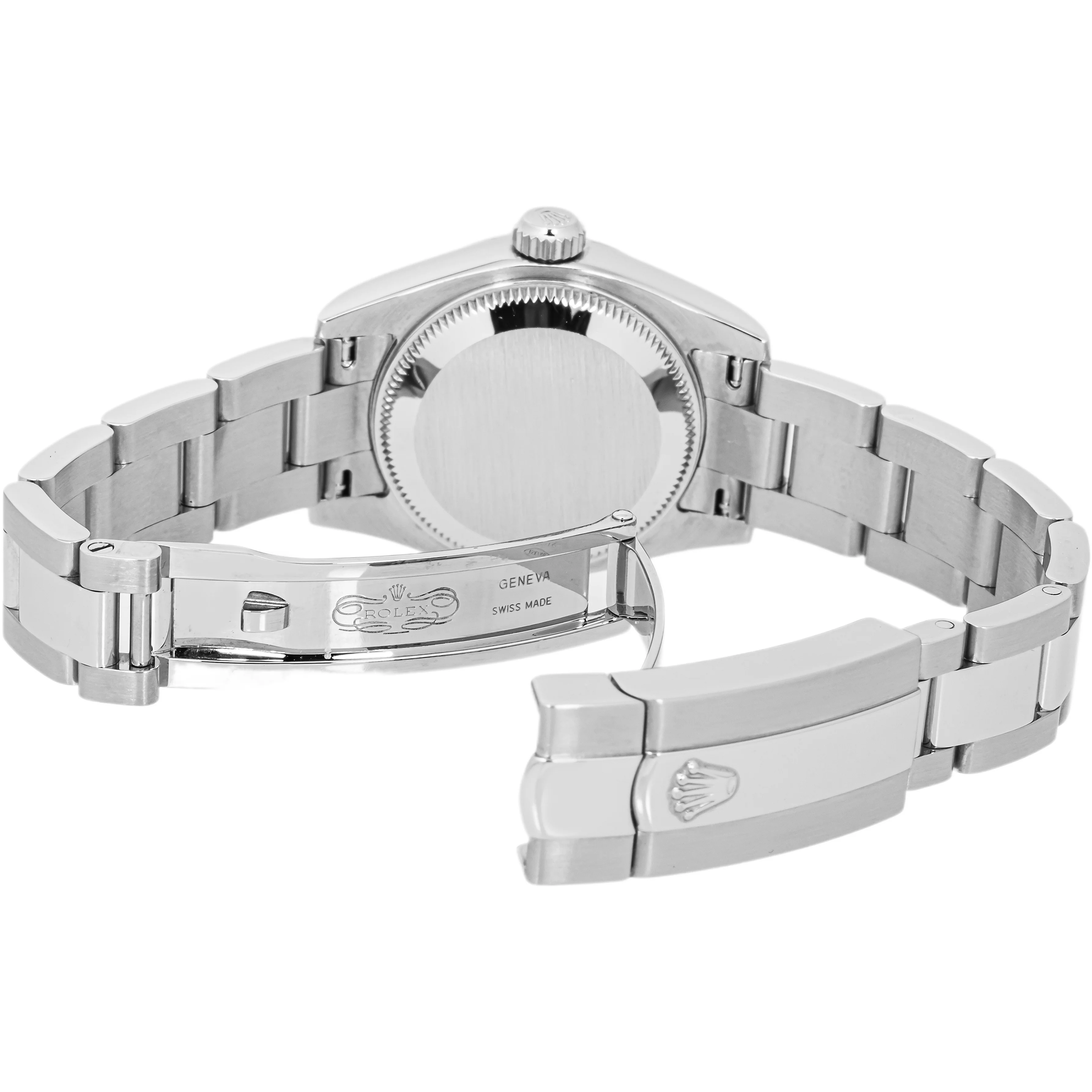 Rolex 179174 Lady-Datejust 26mm Fluted Bezel Rhodium Roman Dial Oyster Bracelet Box and CPO 2026 - Image 5