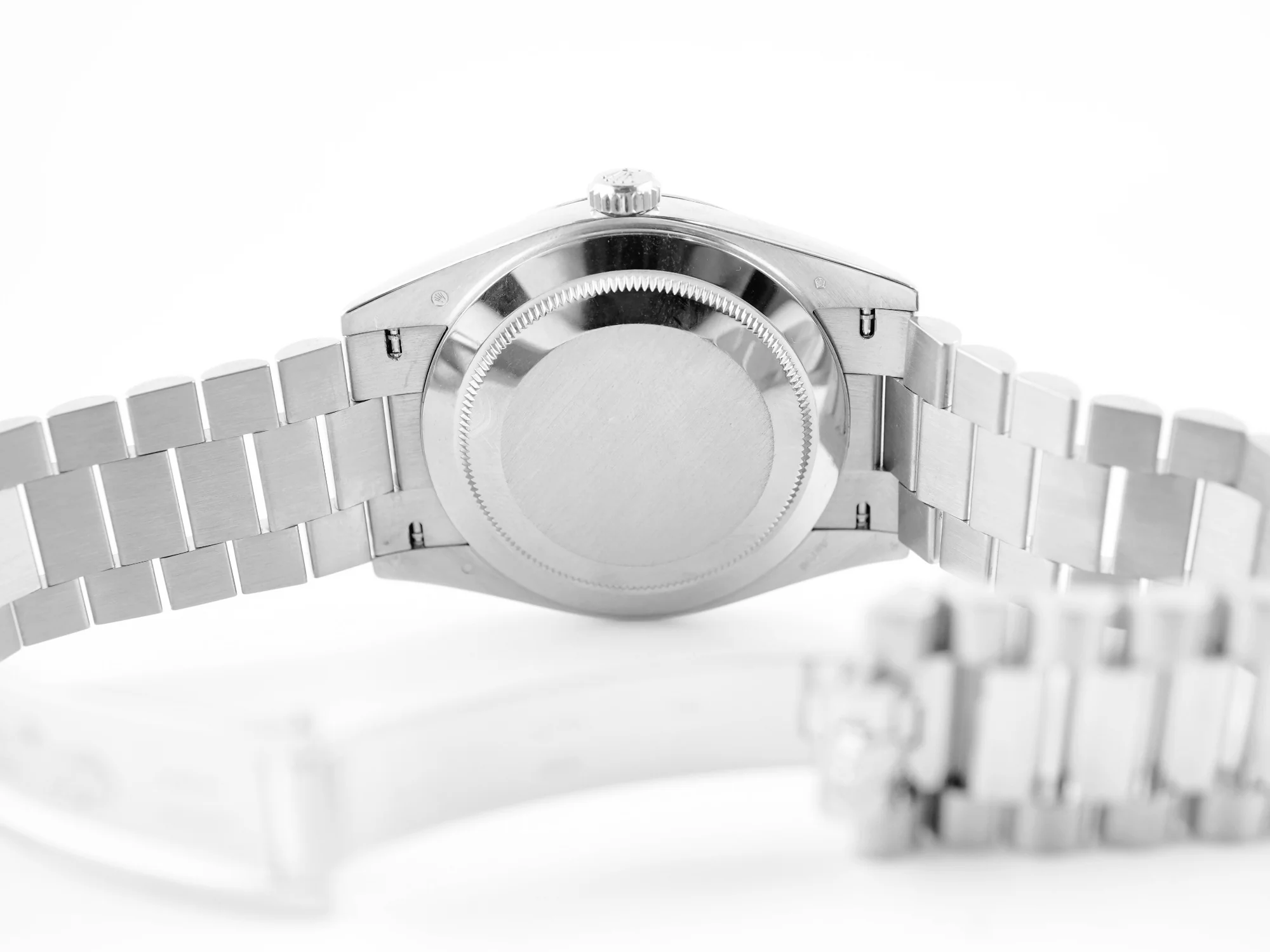 Rolex 228239 Day-Date 40 mm 18K White Gold Blue Bevelled Roman Dial Box and Papers 2025 - Image 10
