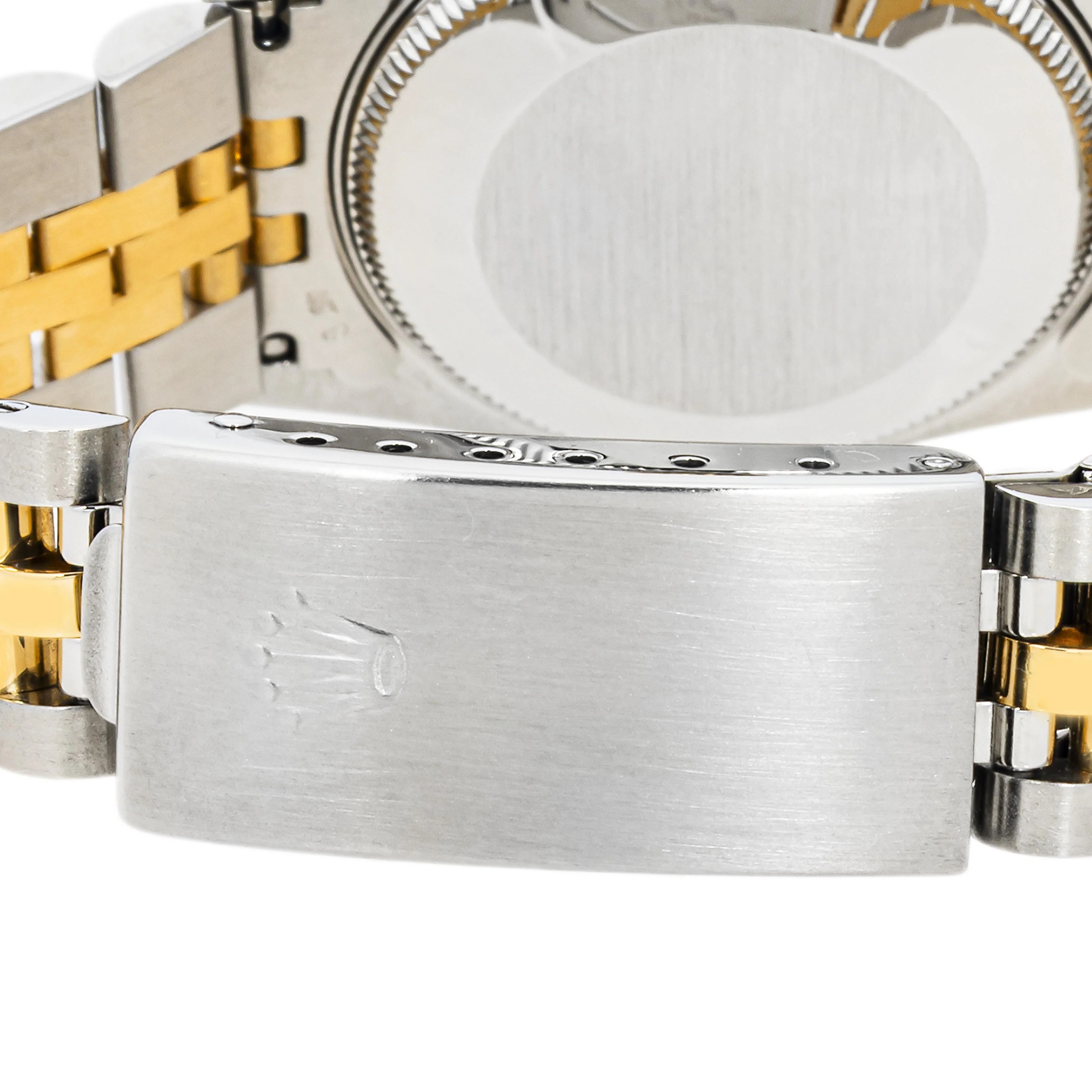 Rolex 68273 Datejust 31 mm Fluted Bezel Black Diamond Dial Jubilee Bracelet Box and Papers 1995 - Image 7