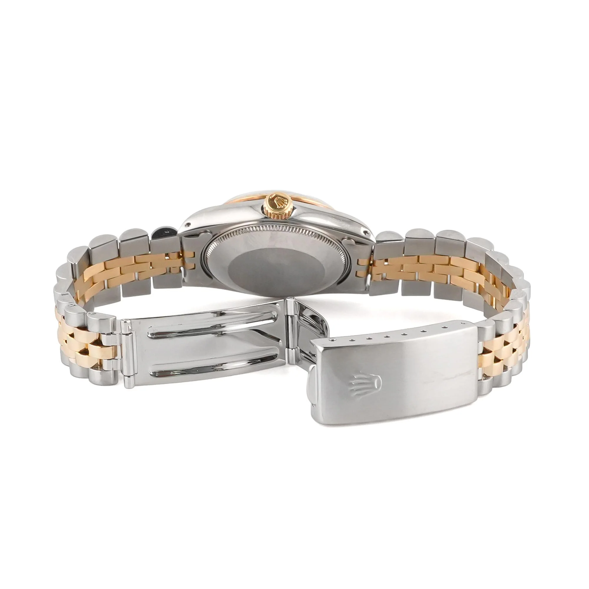 Rolex 68273 Datejust 31 mm Fluted Bezel Champagne Diamond Dial Jubilee Bracelet Box 1991 - Image 4
