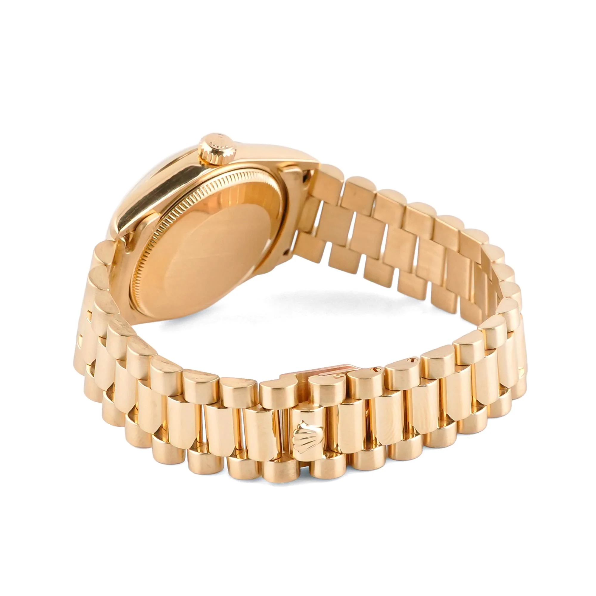 Rolex 68278 Datejust 31 mm Fluted Bezel Champagne Roman Diamond Dial President Bracelet Box 1990 - Image 4