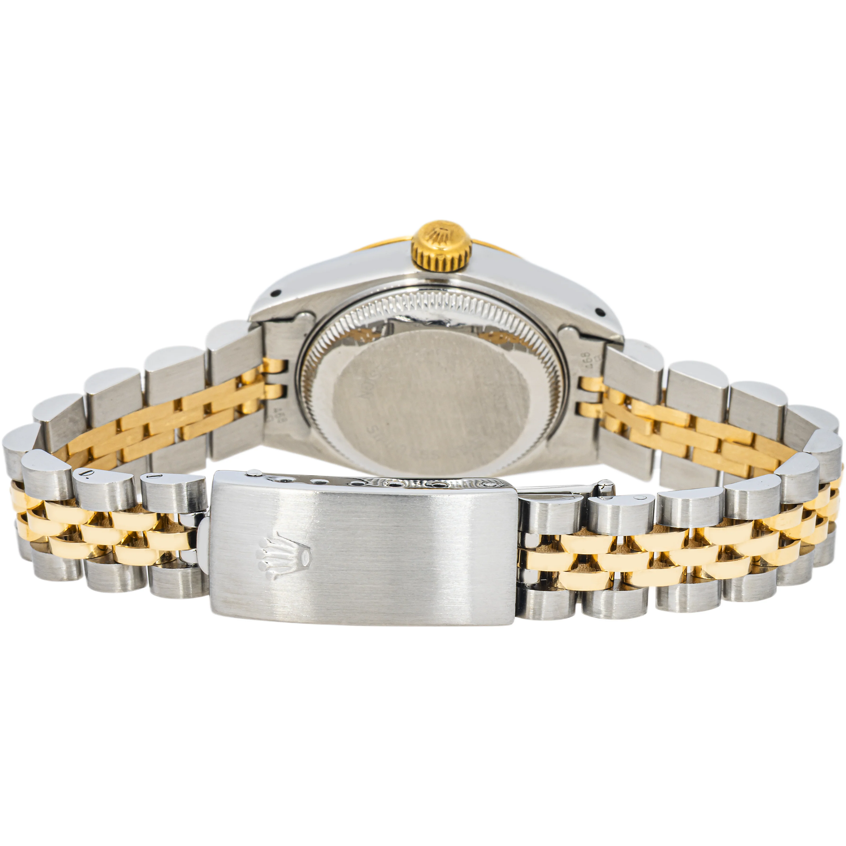 Rolex 69173 Lady-Datejust 26 mm Black Diamond Dial Jubilee Bracelet Box and Papers 1990 - Image 6