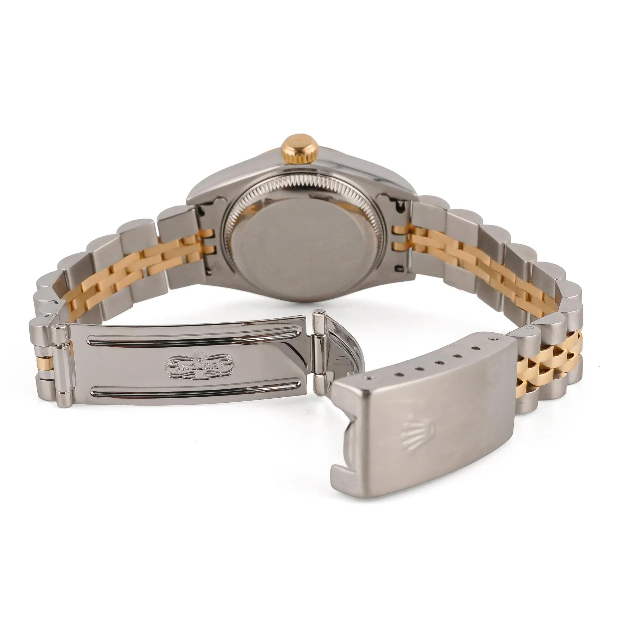 Rolex 69173 Lady-Datejust 26 mm Champagne Diamond Dial Jubilee Bracelet Box and Papers 1996 - Image 6