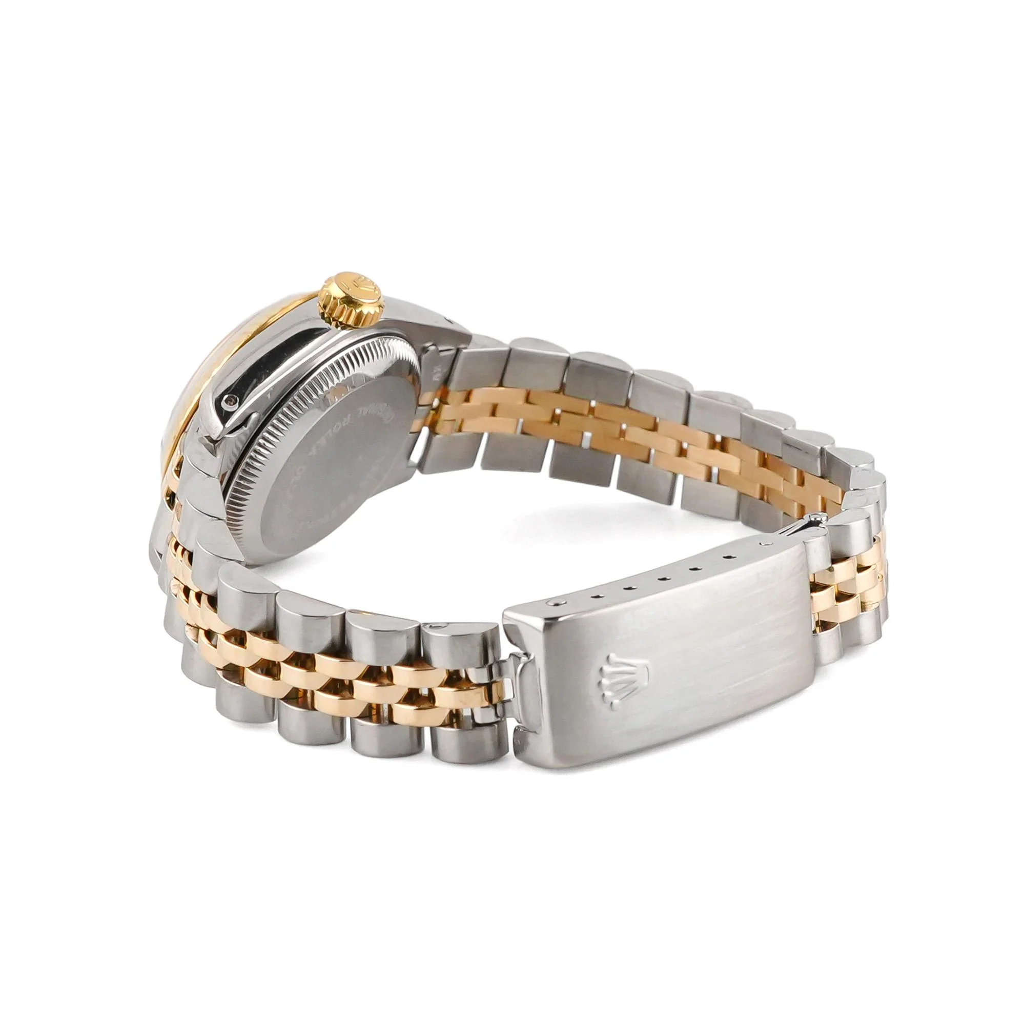 Rolex 69173 Lady-Datejust 26 mm Fluted Bezel Champagne Diamond Dial Jubilee Bracelet Box and Papers 1987 - Image 4