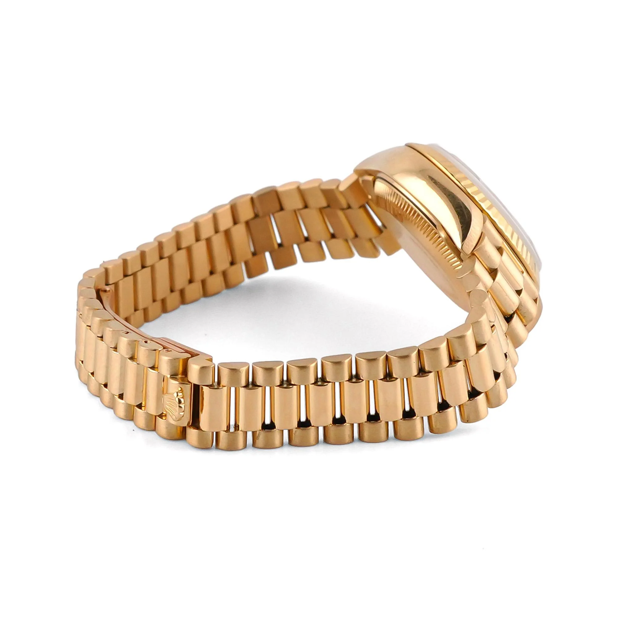 Rolex 69178 Lady-Datejust 26 mm Fluted Bezel Champagne Diamond Dial President Bracelet Box 1989 - Image 6