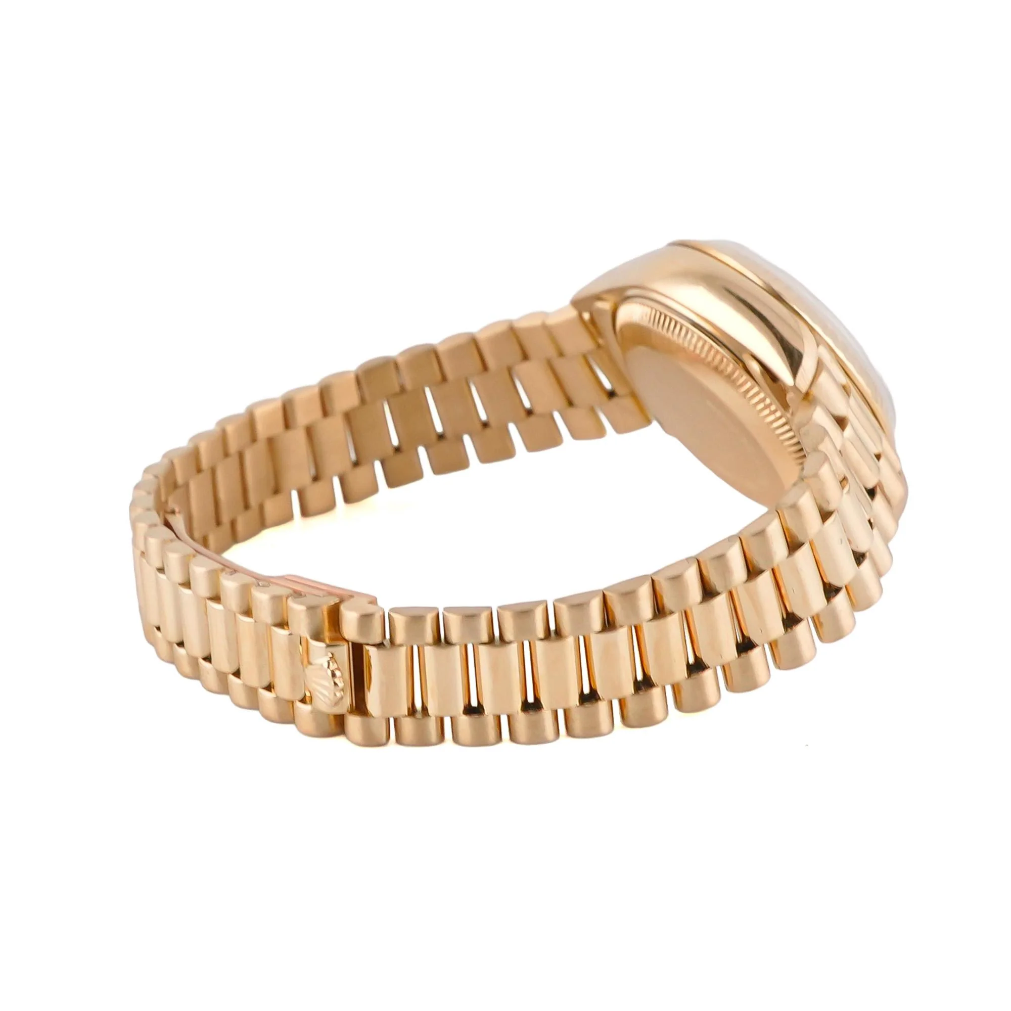 Rolex 69178 Lady-Datejust 26 mm Fluted Bezel Champagne Diamond Dial President Bracelet Box 1990 - Image 6
