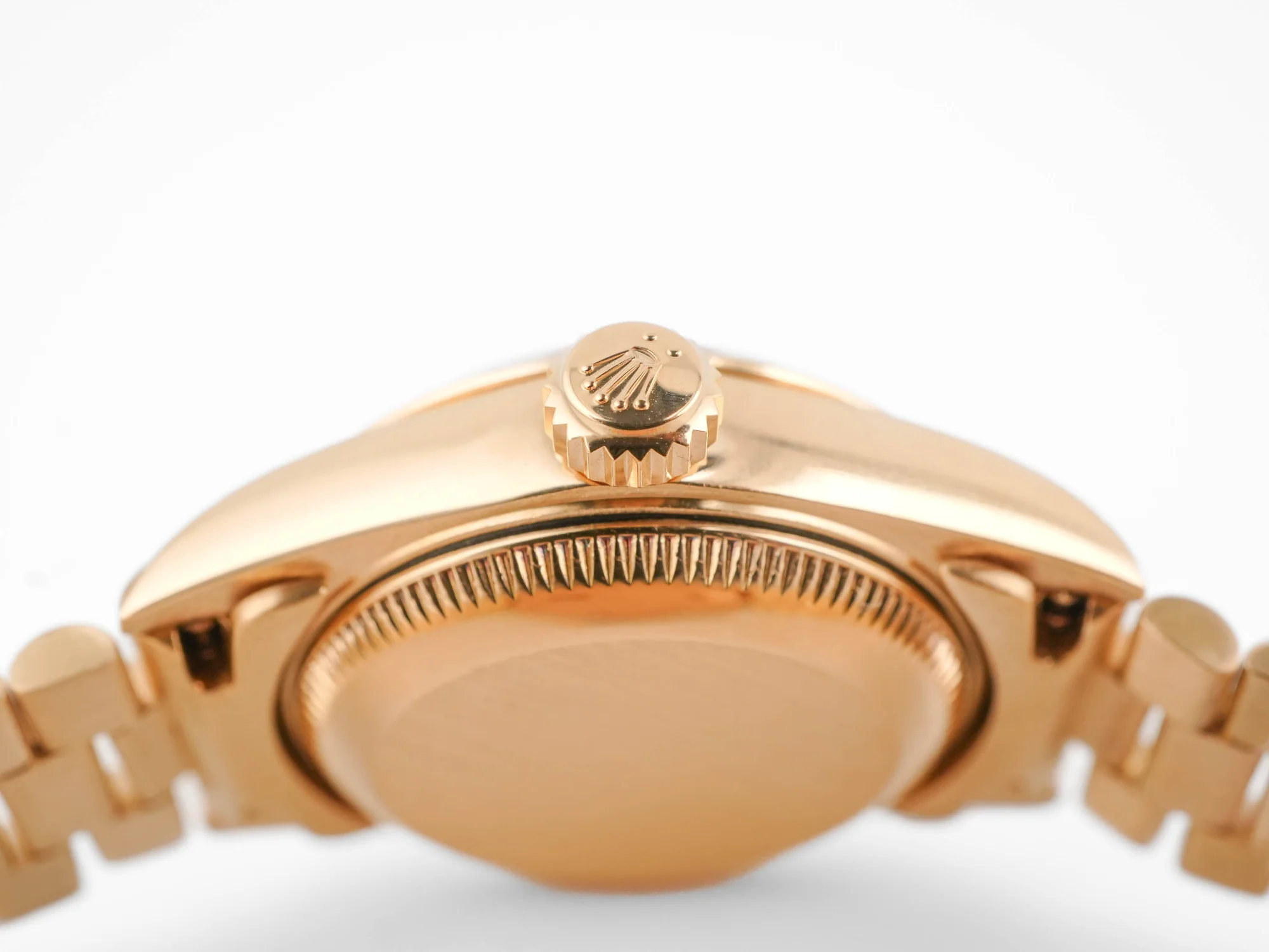 Rolex 69178 Lady-Datejust 26 mm Fluted Bezel Champagne Diamond Dial President Bracelet Box 1991 - Image 8